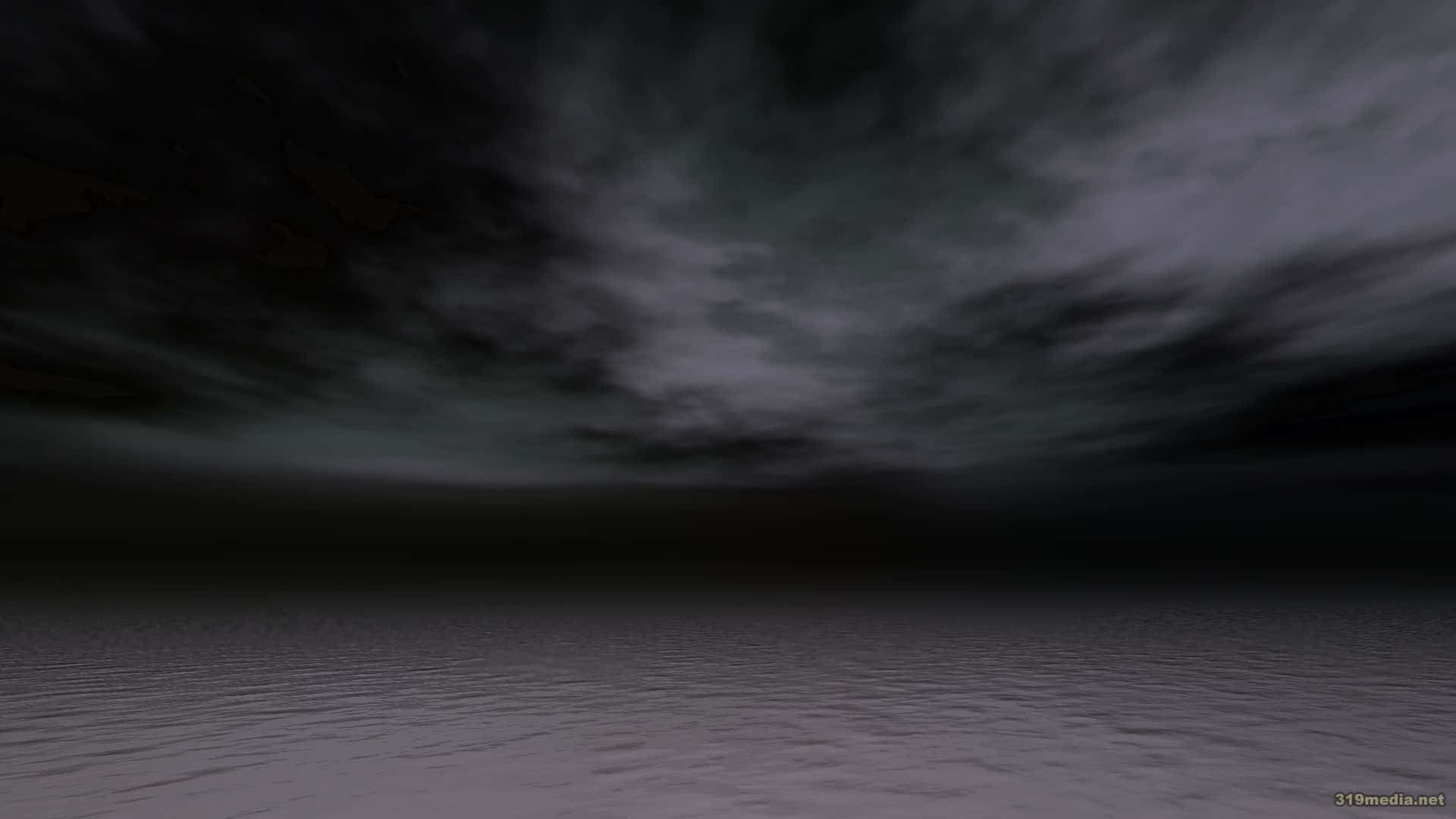 A Dark Sky With Clouds And A Dark Field Background