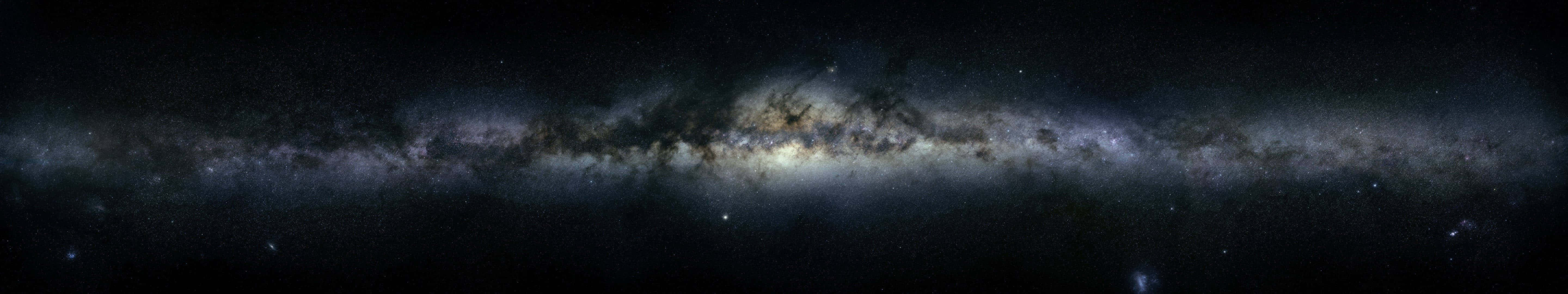 A Dark Space With Stars And Milky Way Background