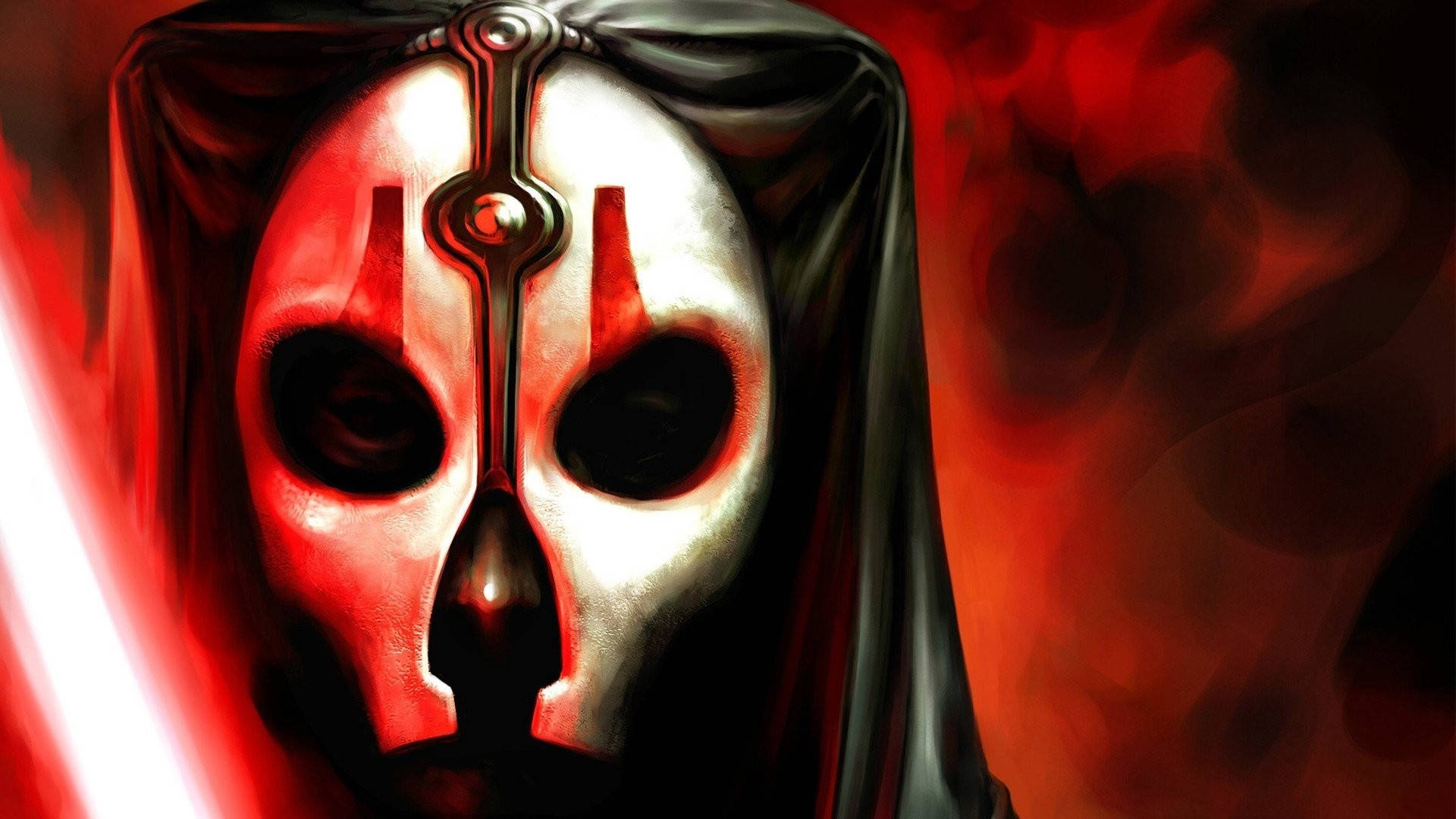 A Darth Nihilus Mask From Star Wars: Knights Of The Old Republic Background