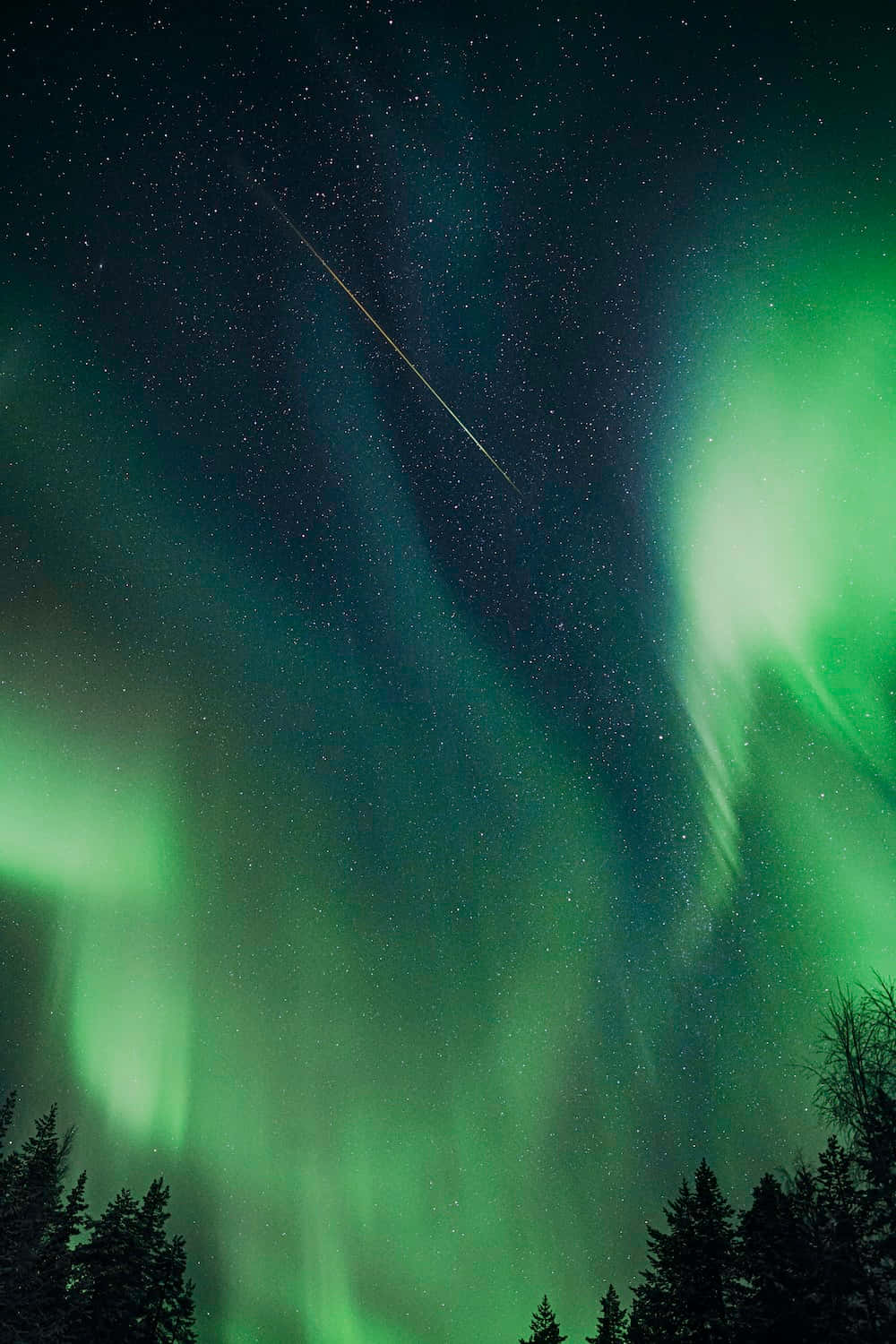 A Dazzling Display Of Aurora Borealis Background