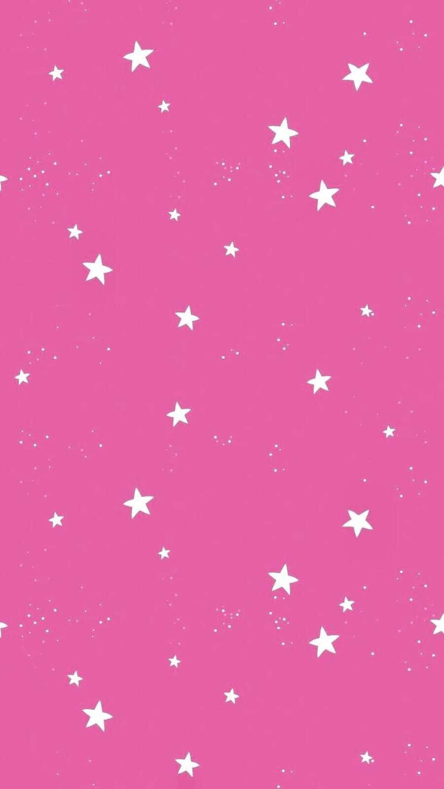 A Dazzling Display Of Pink Stars In The Night Sky