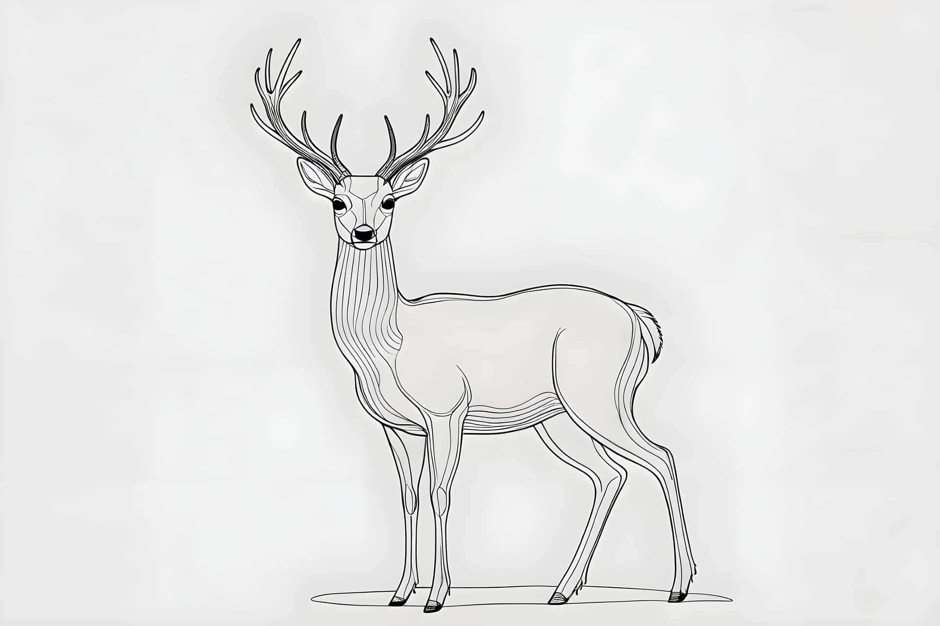 A Deer Line Art Photo