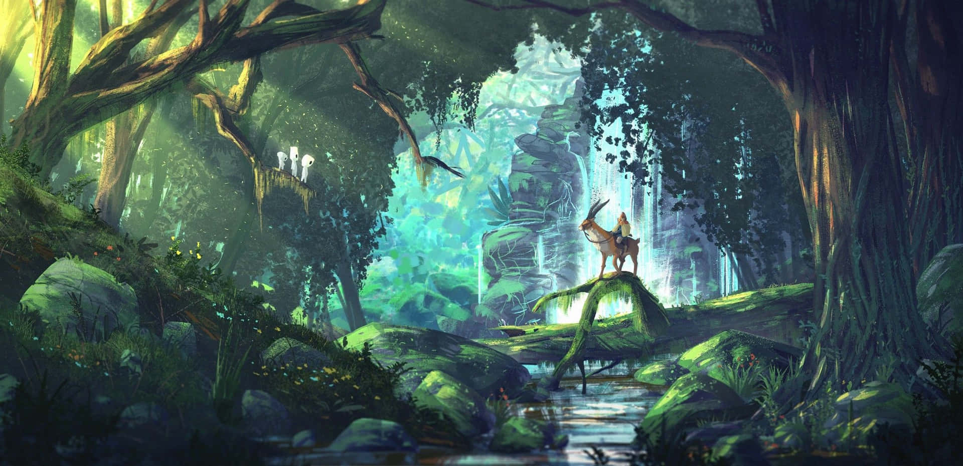 A Deer Standing In The Forest