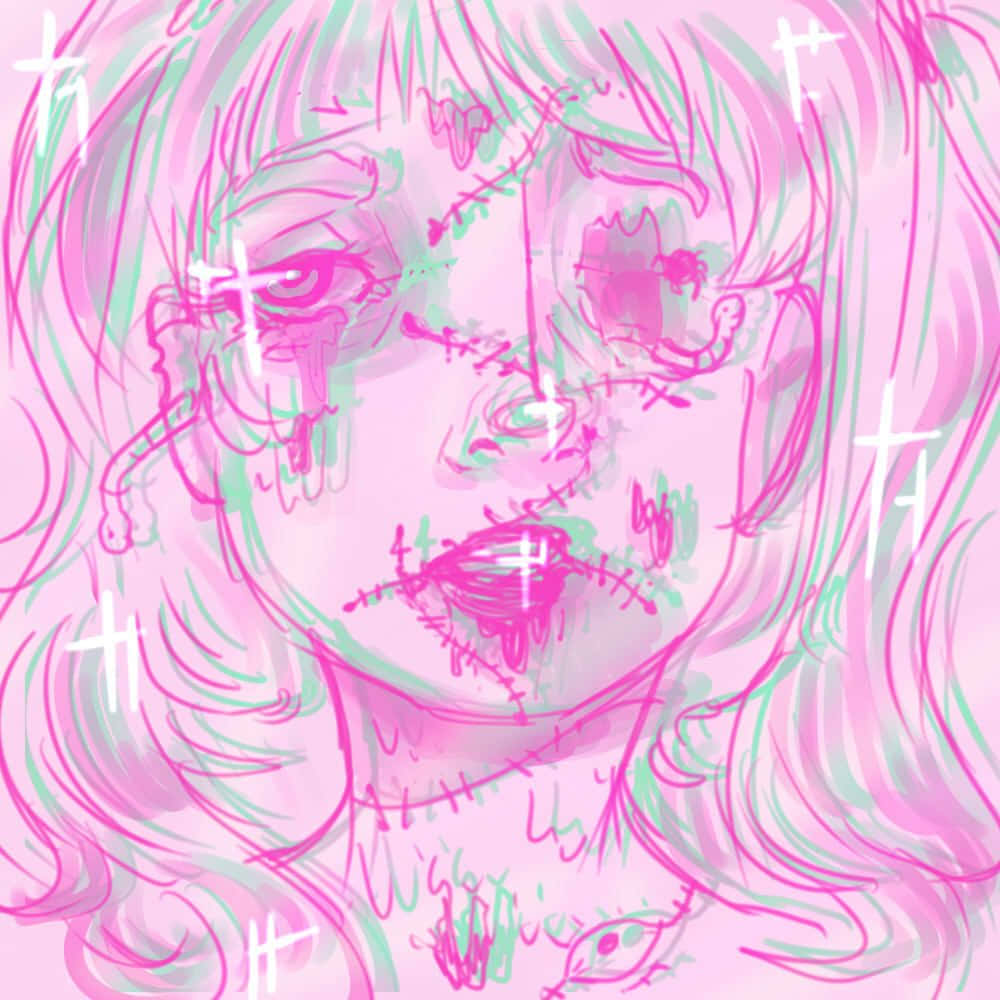 A Delicate Mixture Of Gothic Aesthetic Adorned With Pastel Colors