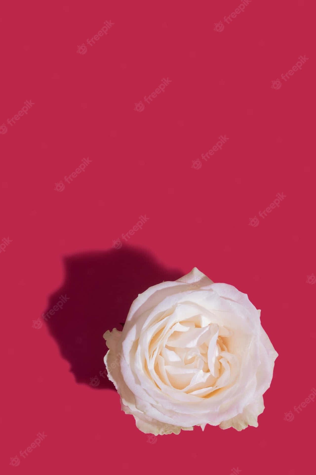 A Delicate Pink Rose Presides Over A Lush Garden. Background