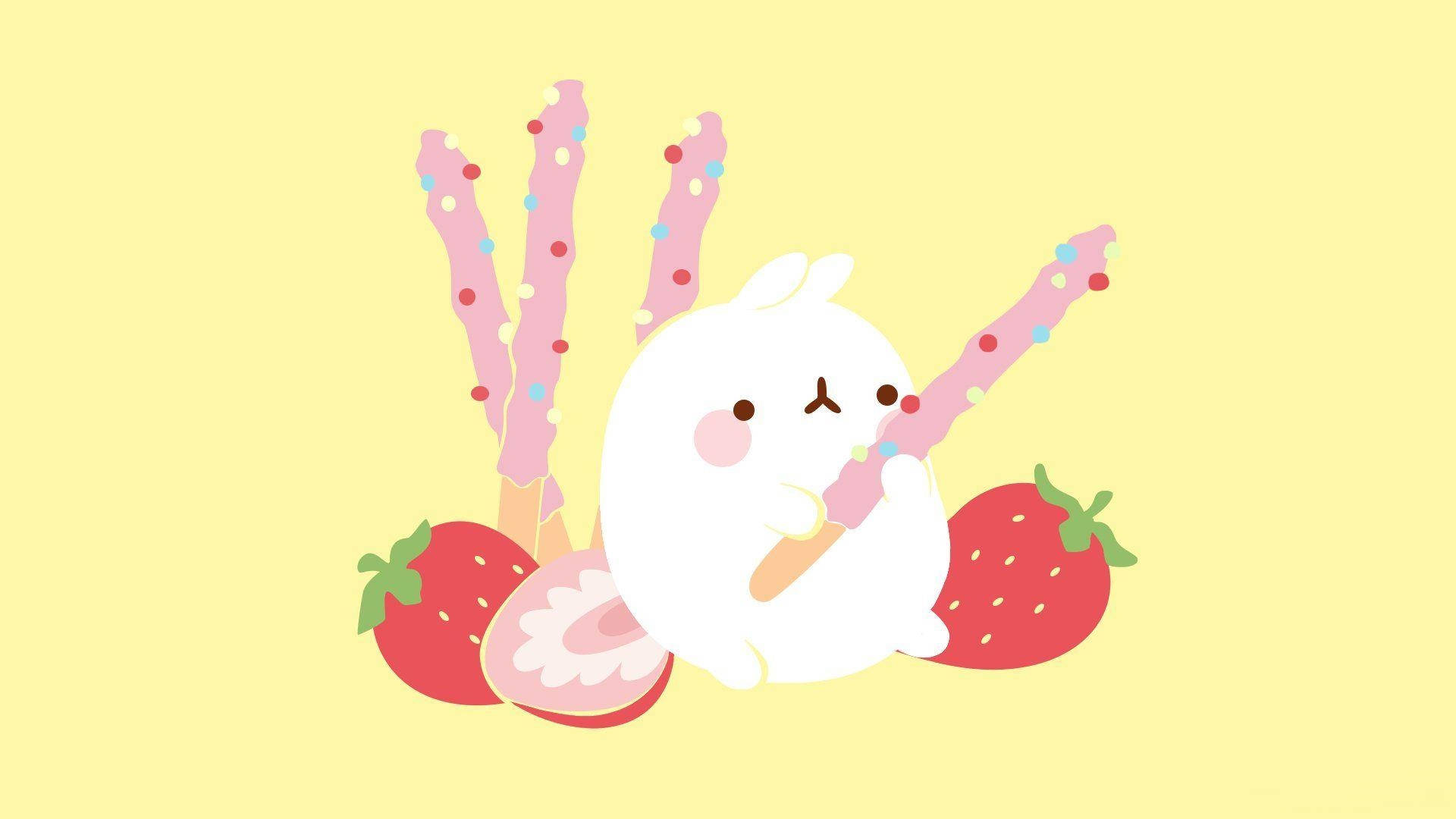 A Delicious And Oh-so-appealing Strawberry Treat! Background