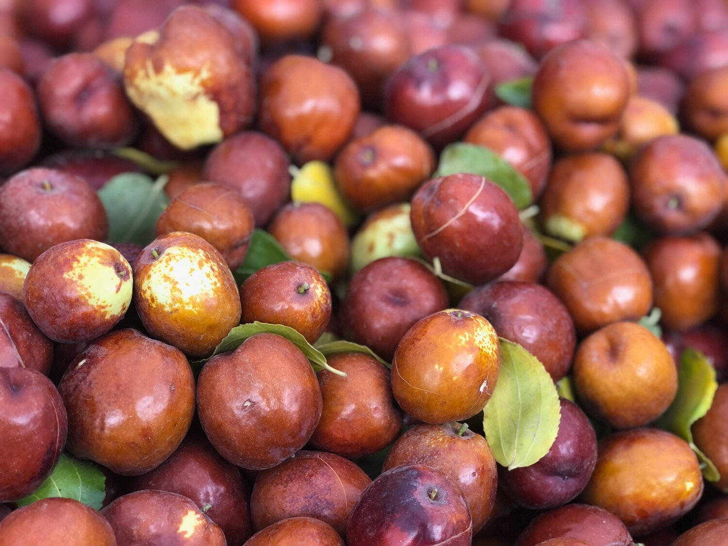 A Delicious Heap Of Jujube Fruits Background