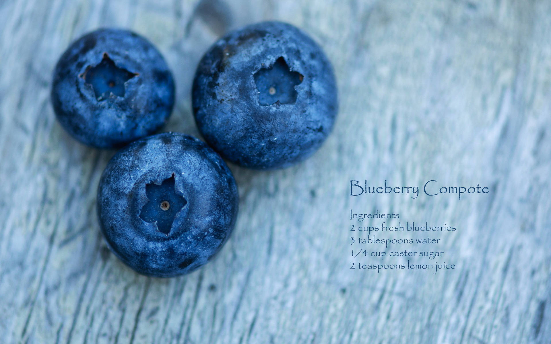 A Delicious Serving Of Blueberry Compote Recipe Background