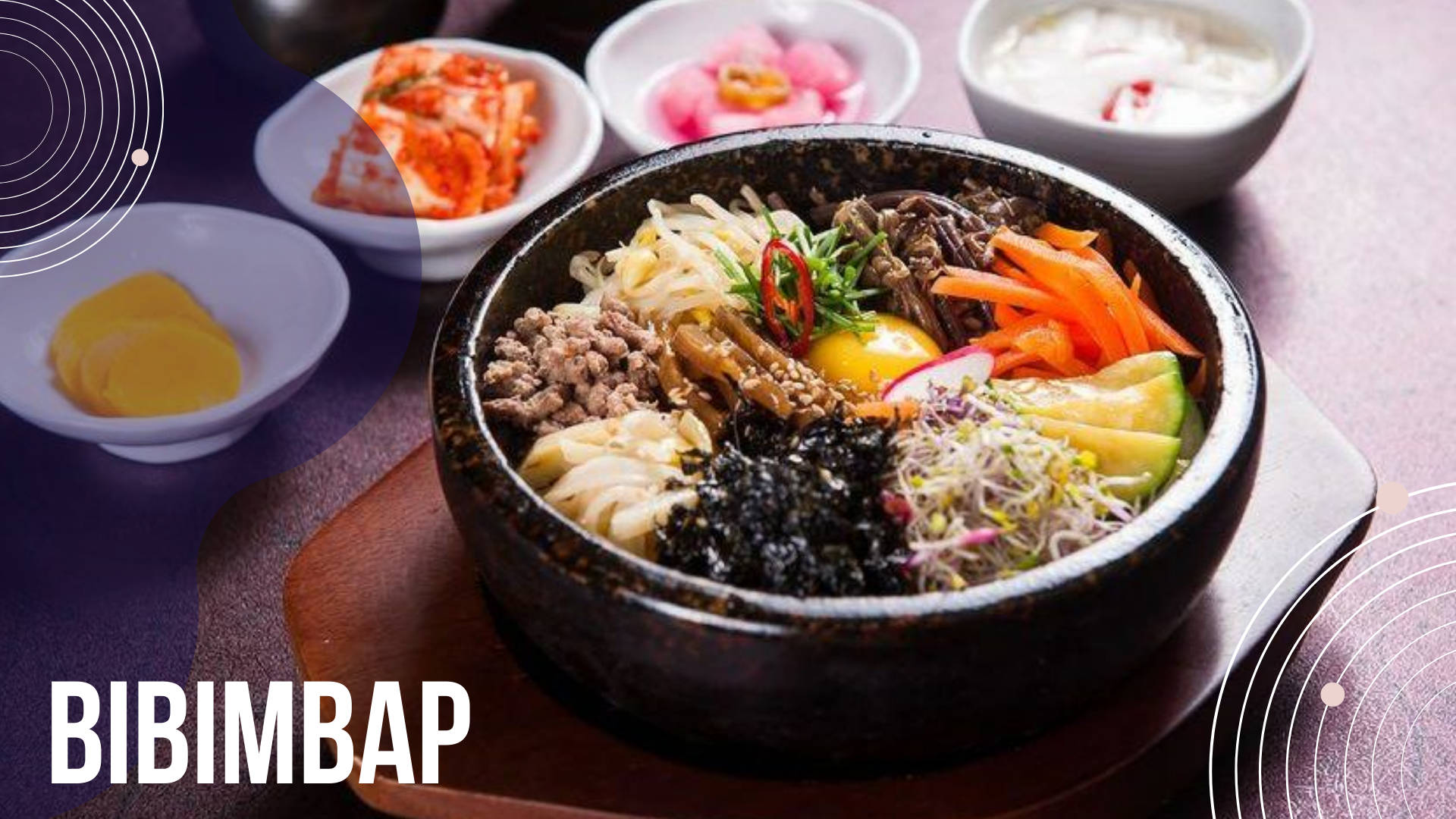 A Delicious Serving Of Classic Korean Bibimbap Background