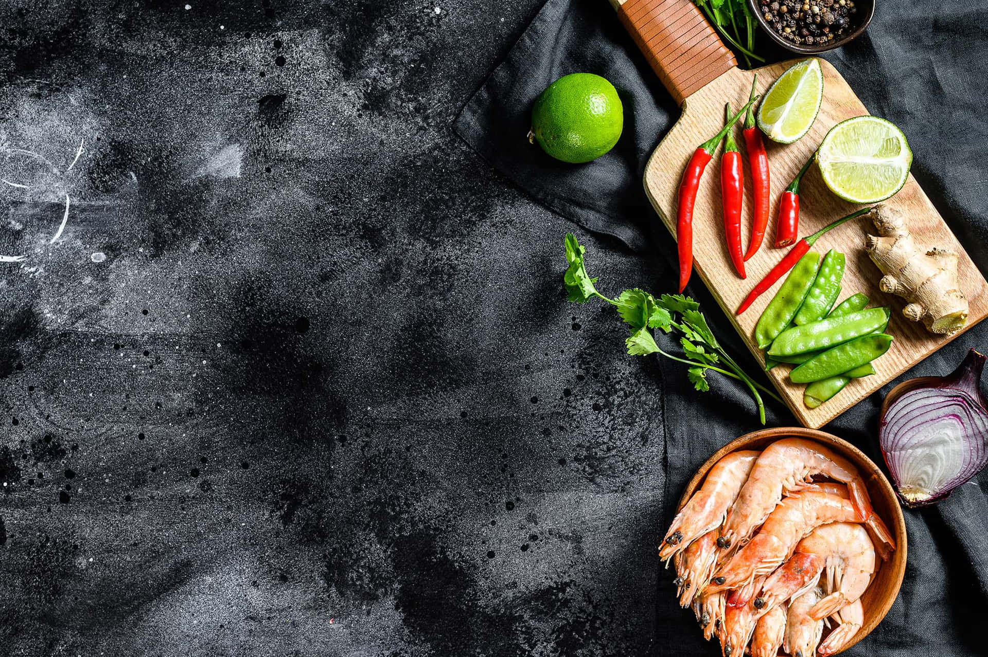 A Delicious Table Filled With Food Background