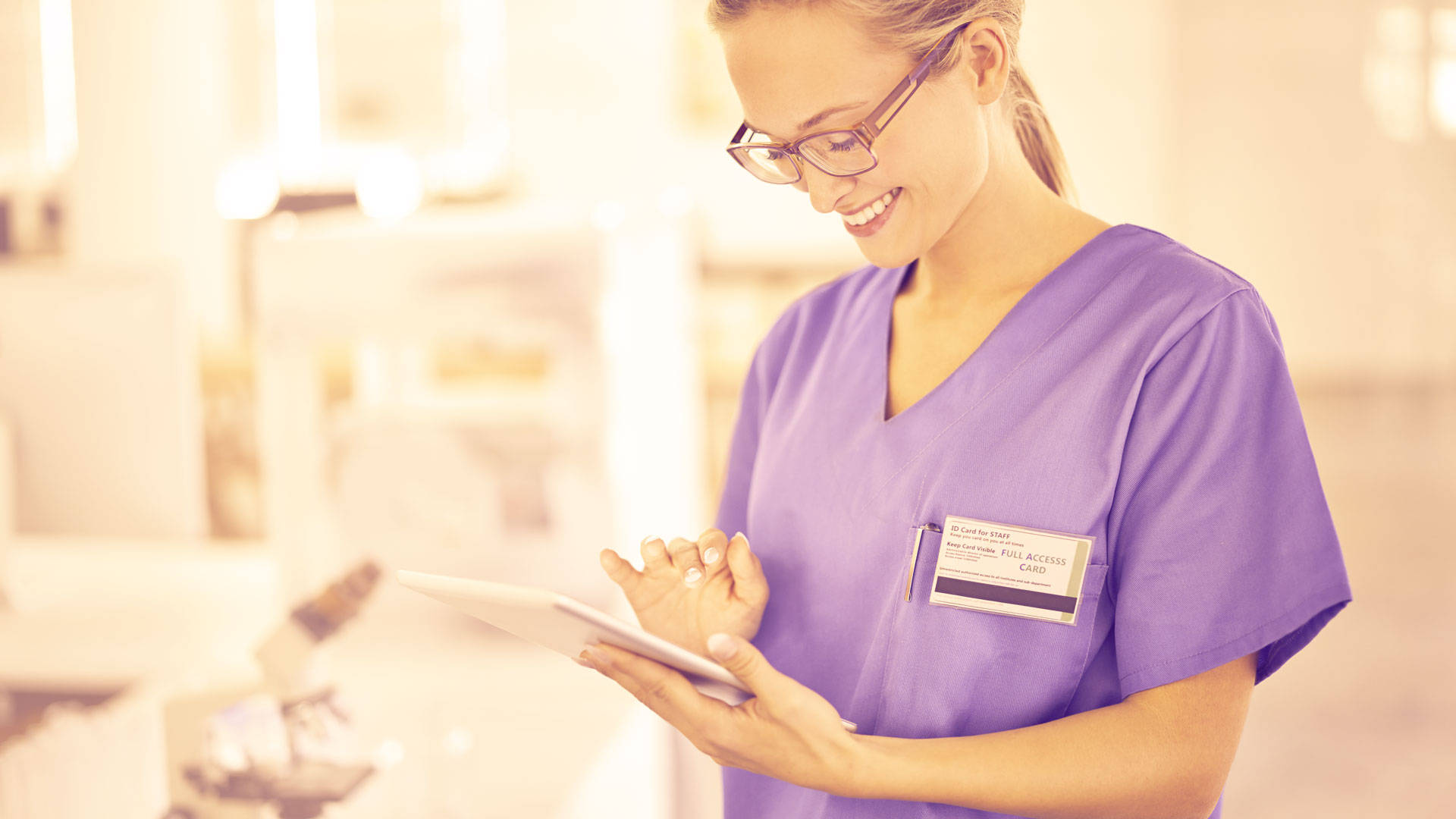 A Delighted Female Nurse Ready For Duty Background