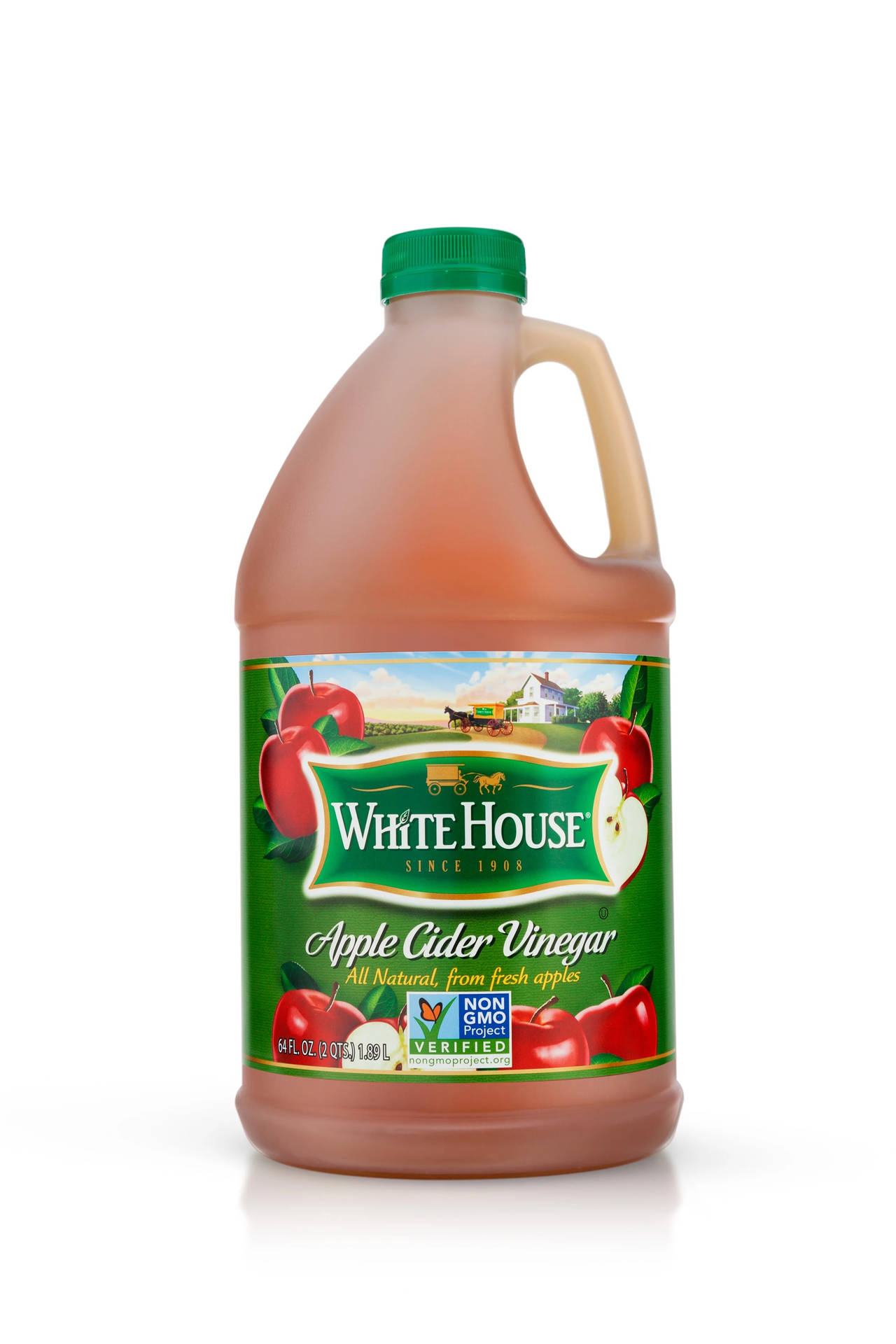 A Delightful Bottle Of White House Apple Cider Vinegar Background