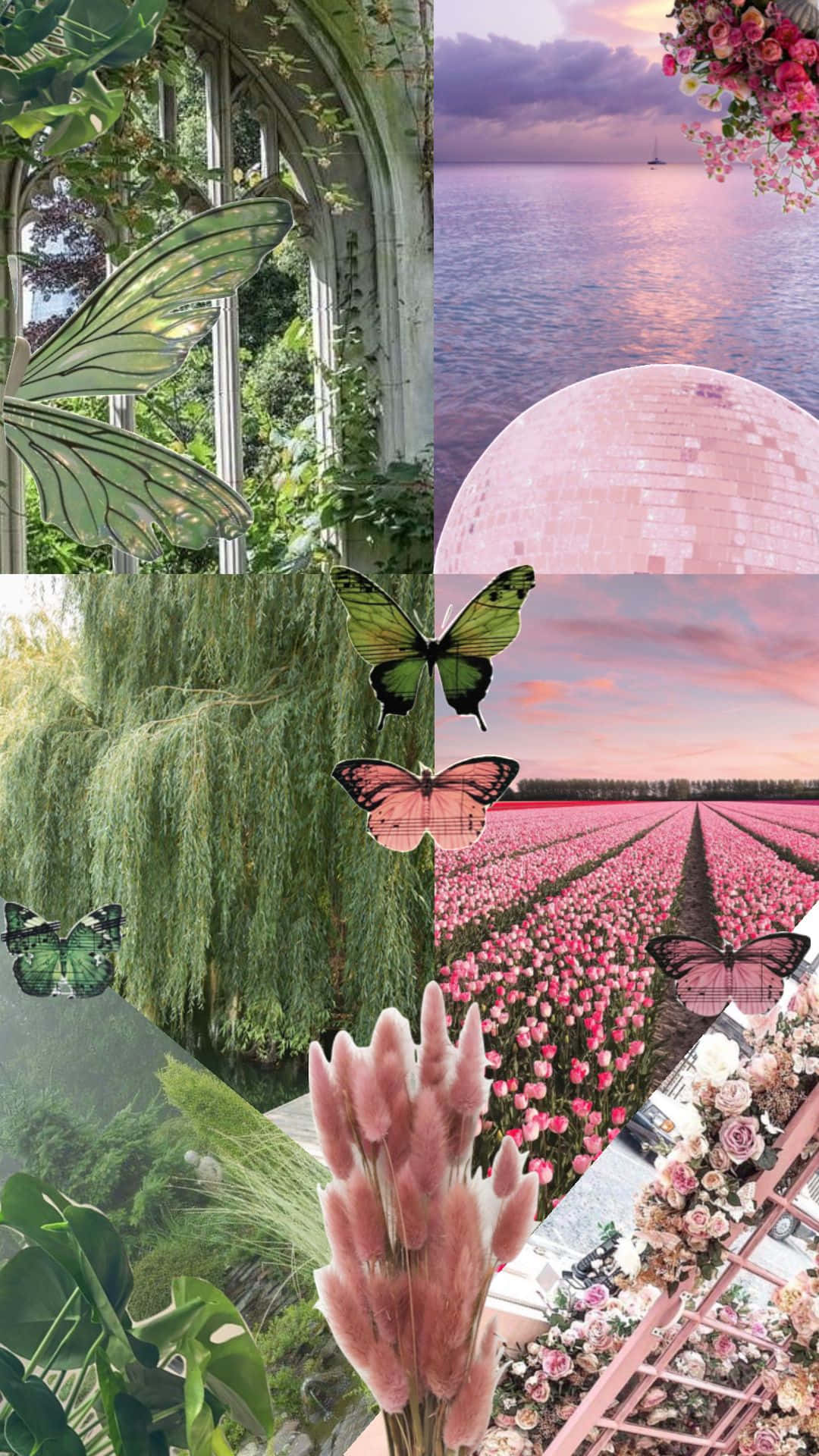 A Delightful Mix Of Pink And Green Together For The Perfect Aesthetic
