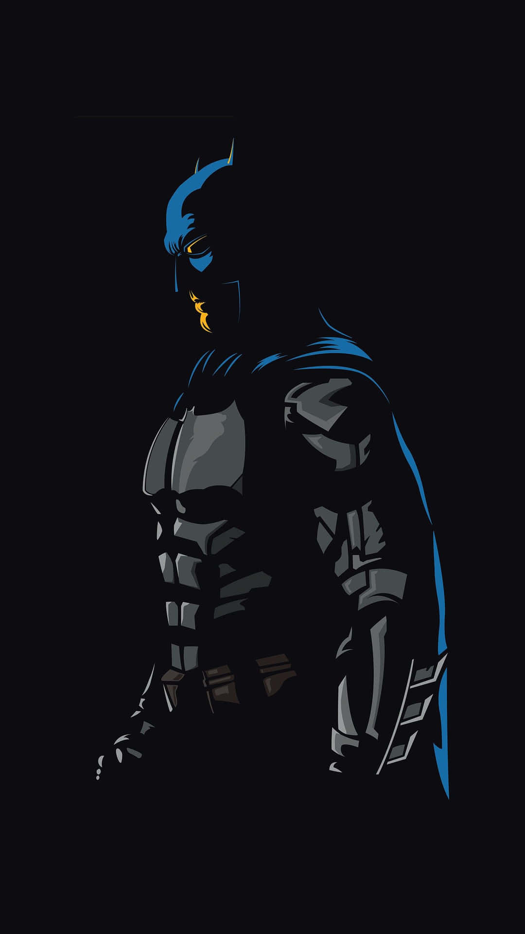 A Depiction Of Batman As A Futuristic Android Background