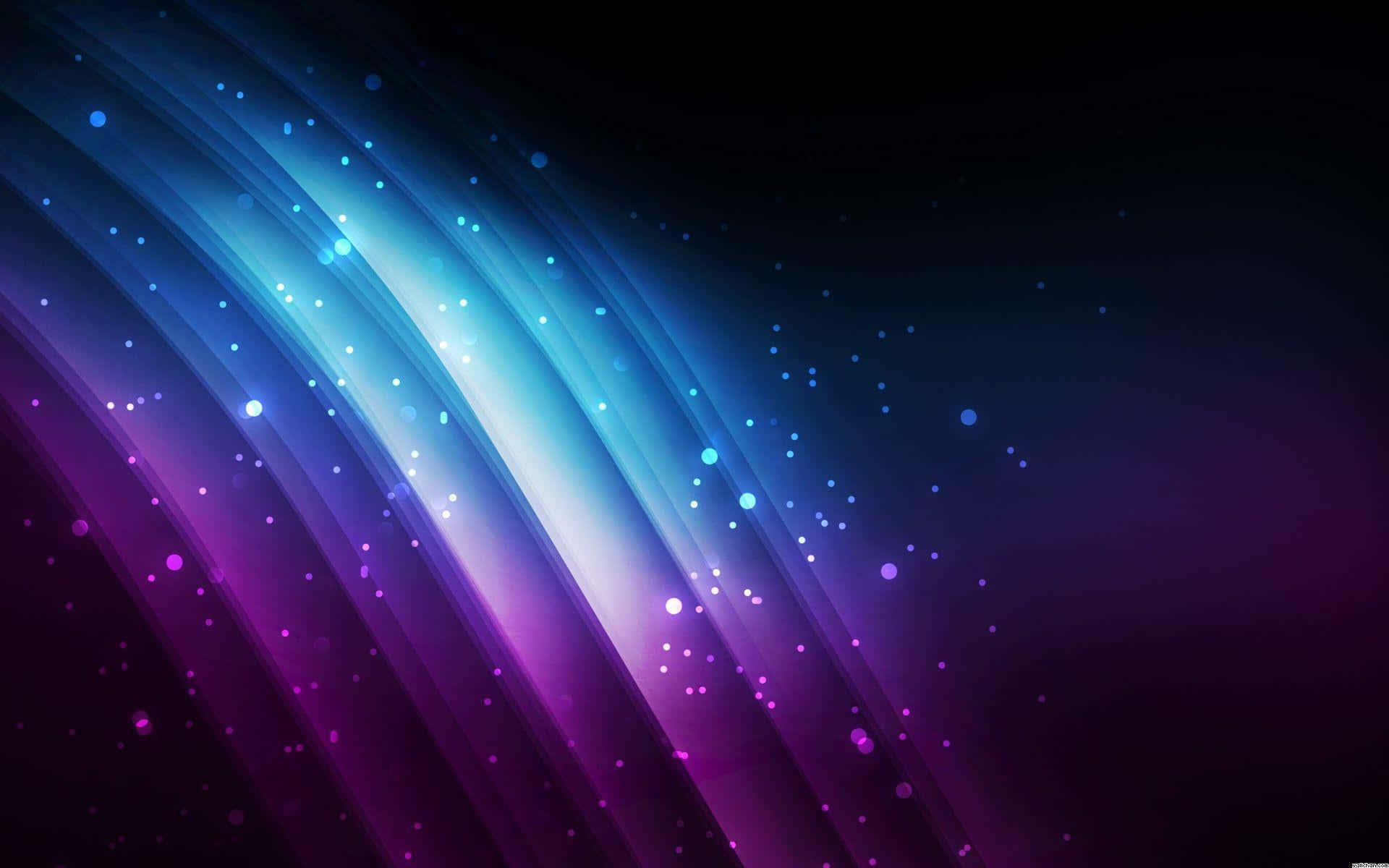 A Desktop Setup In Bright Cool Blue And Purple Hues Background