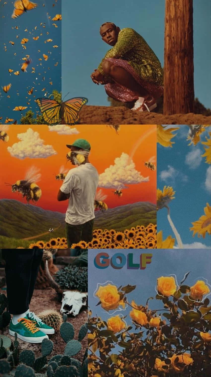 A Desktop Wallpaper Of Rapper And Producer Tyler, The Creator Background