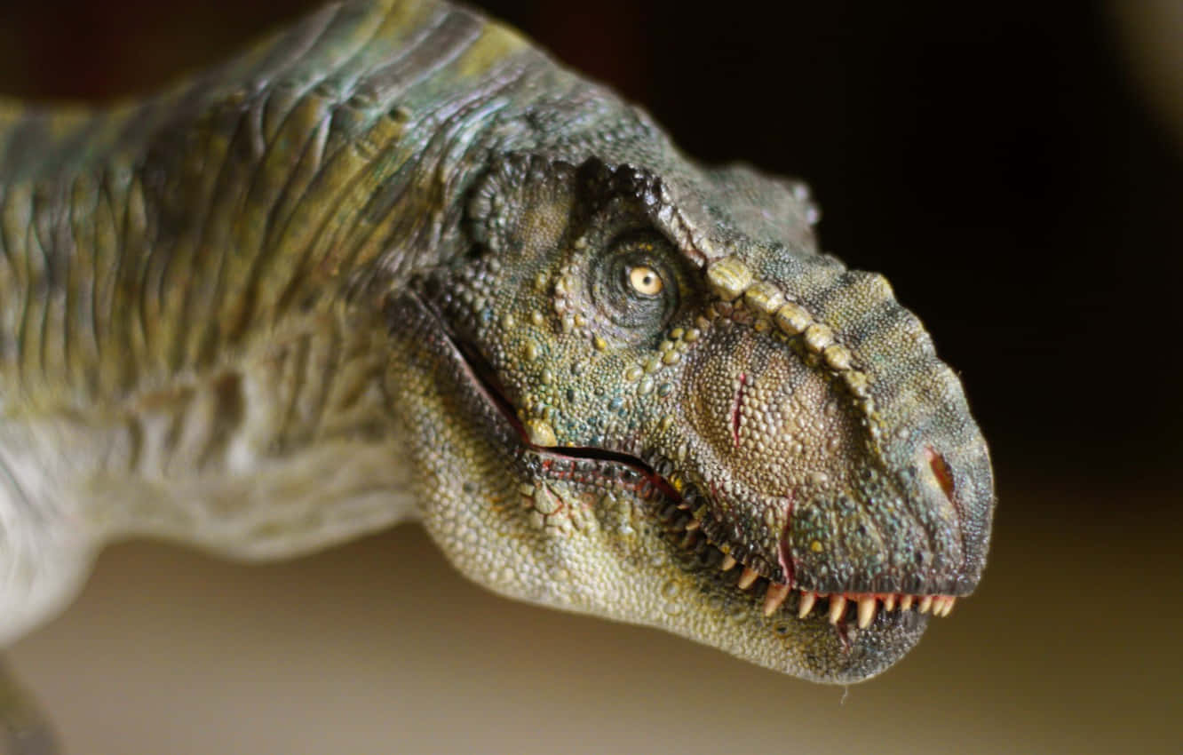 A Detailed And Realistic Model Of A Dinosaur Background