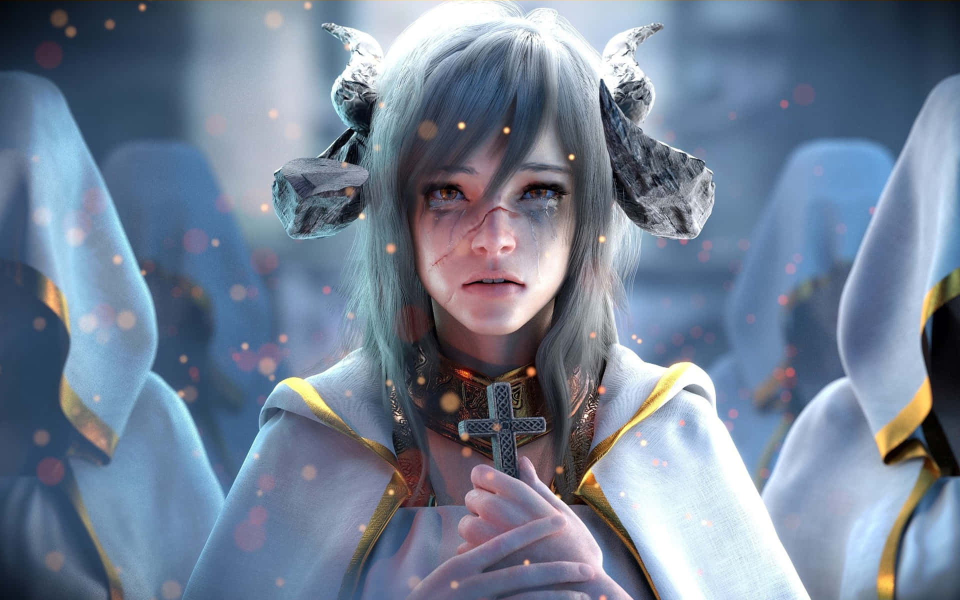 A Devilishly Cute Girl Background