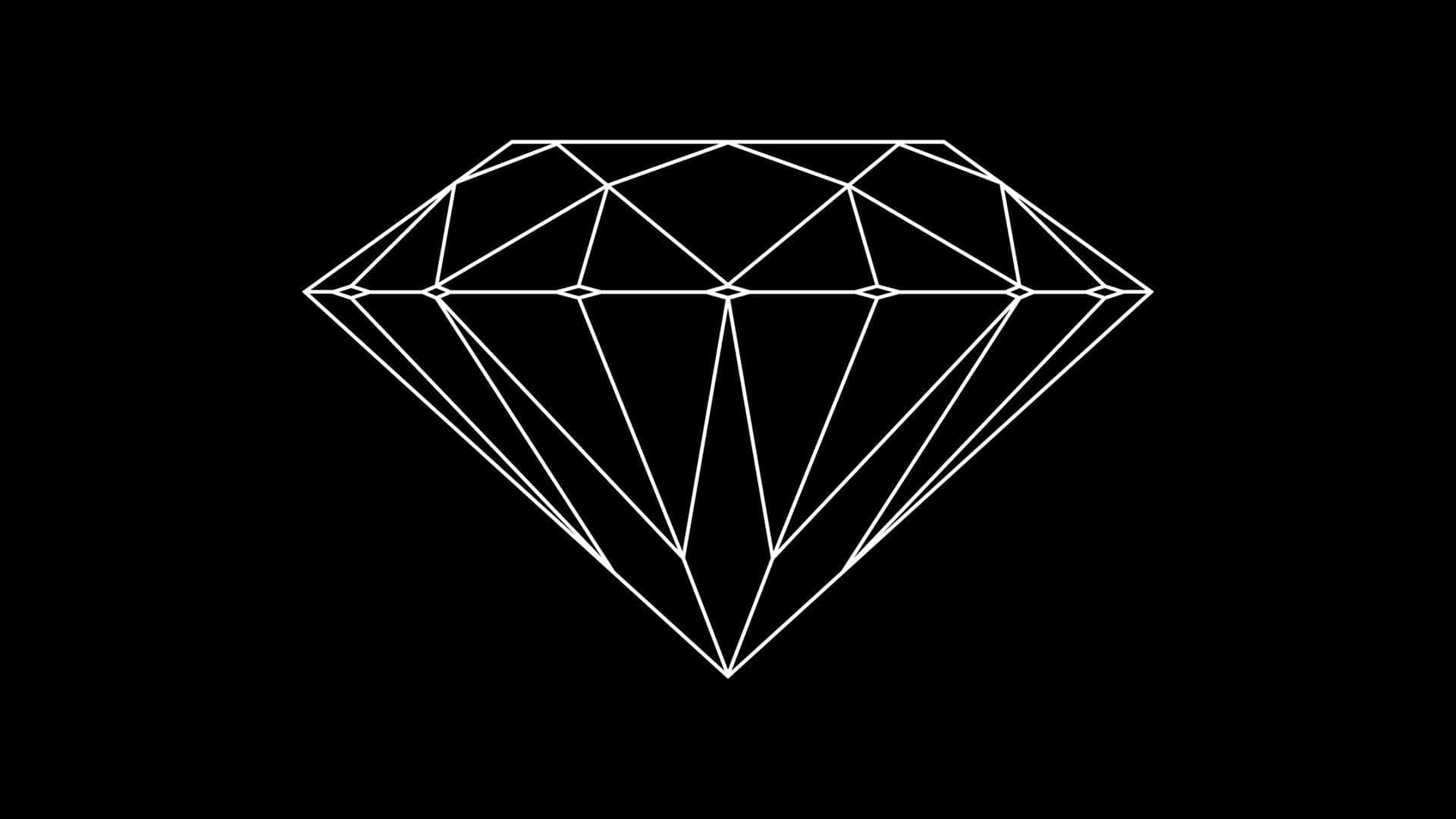 A Diamond On A Black Background Background