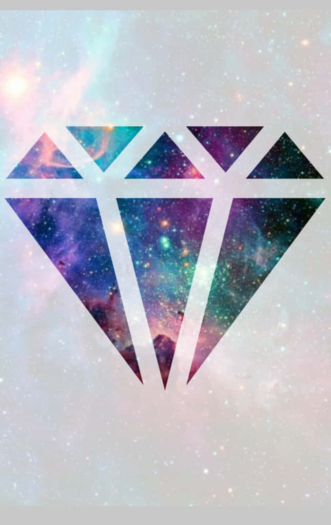 A Diamond With A Galaxy Background Background