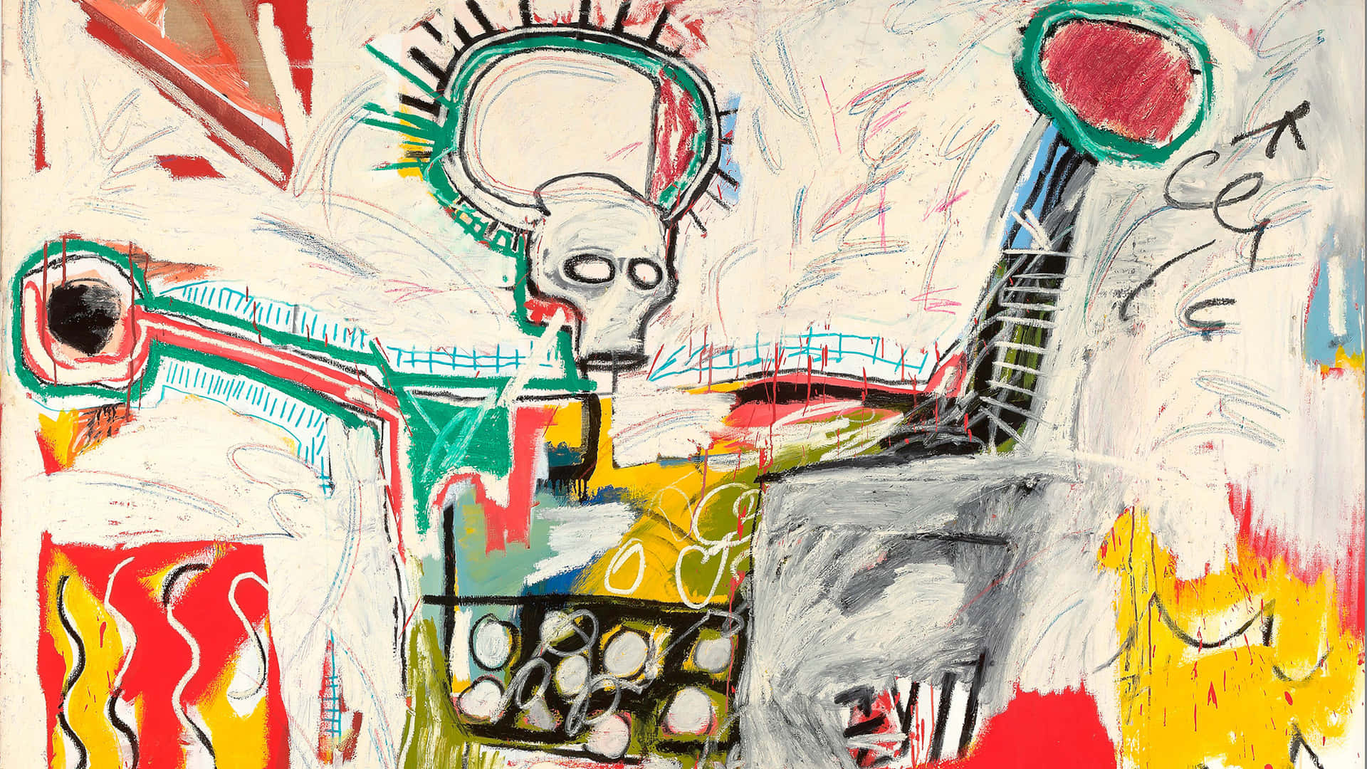 A Digital Recreation Of The Iconic Portrait Of Jean-michel Basquiat Background