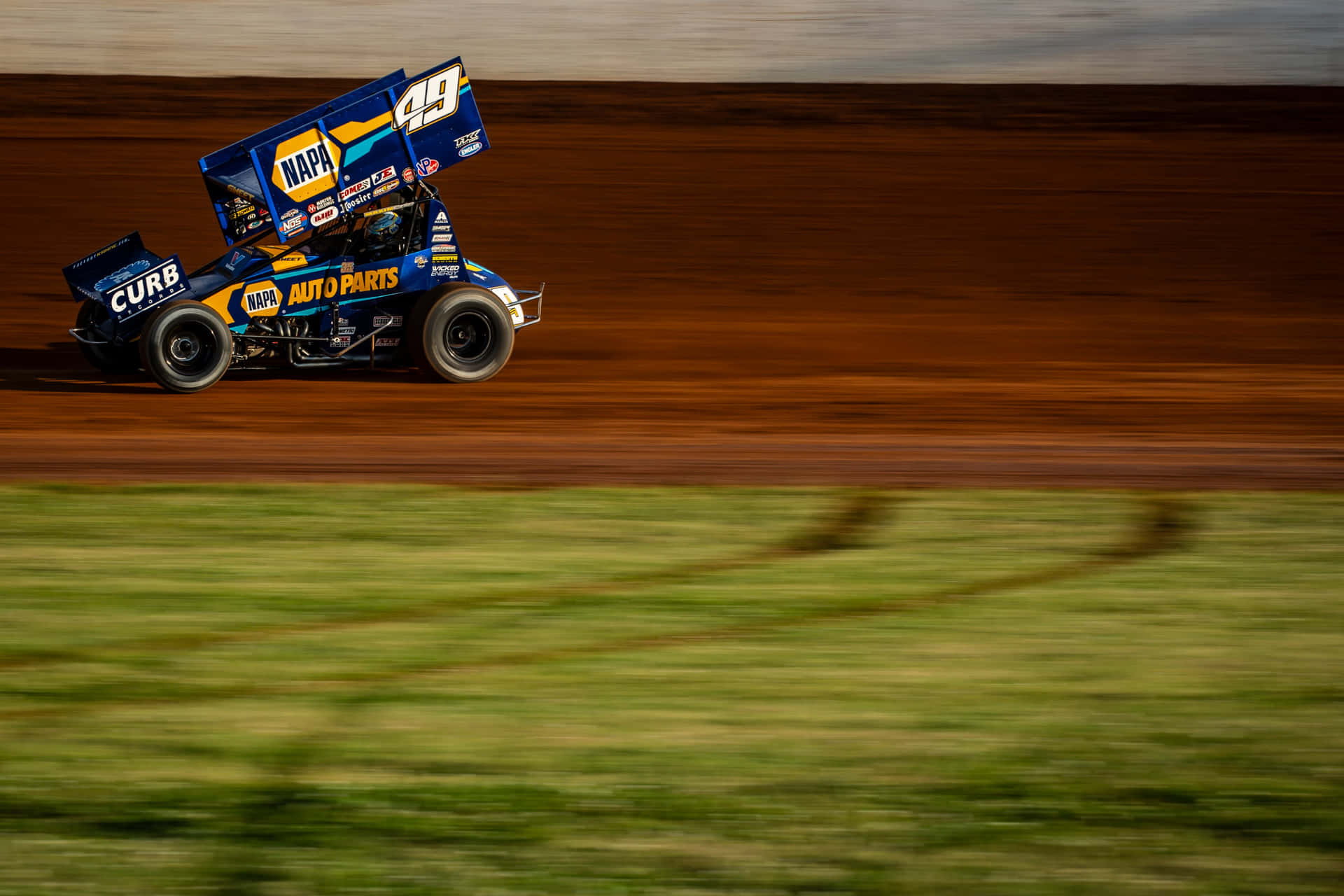 A Dirt Track Race Car Background