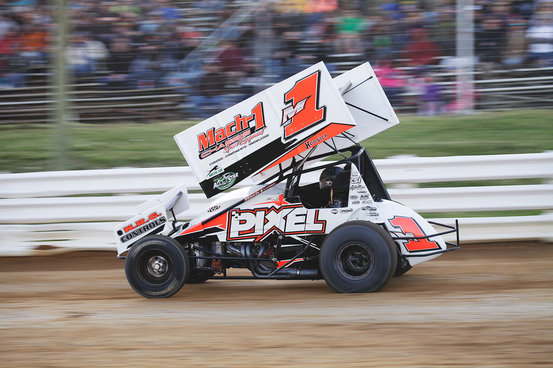 A Dirt Track With A Dirt Car Background