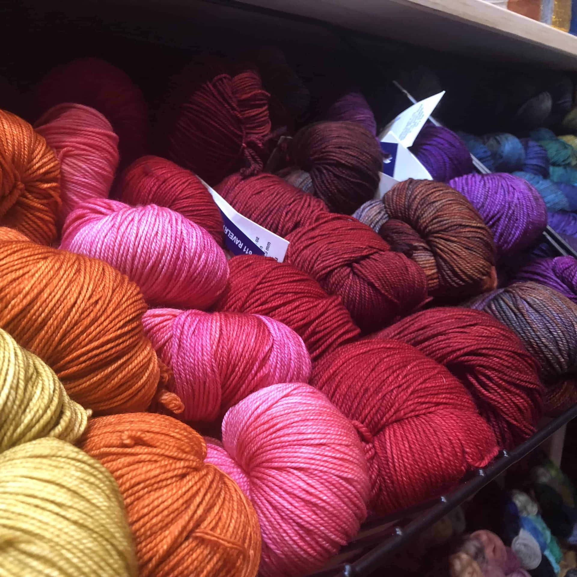 A Diverse Array Of Colorful Knitting Wools