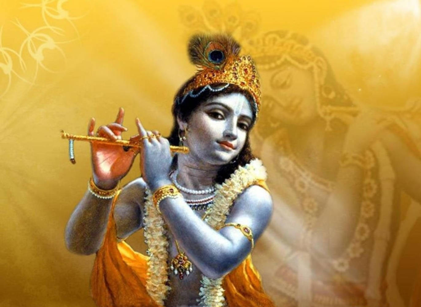 A Divine Celebration Of Krishna Janmashtami Background
