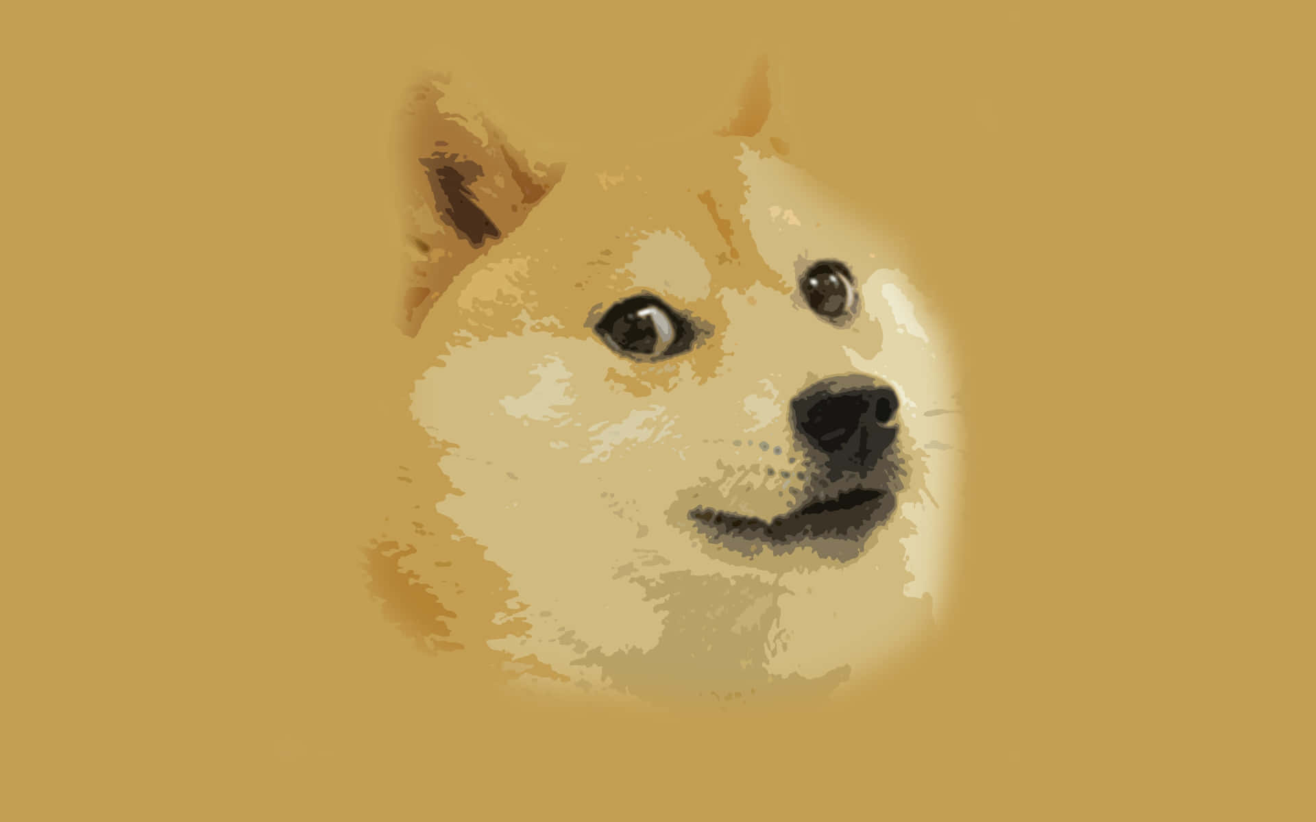 A Dog With A Big Mouth On A Brown Background Background