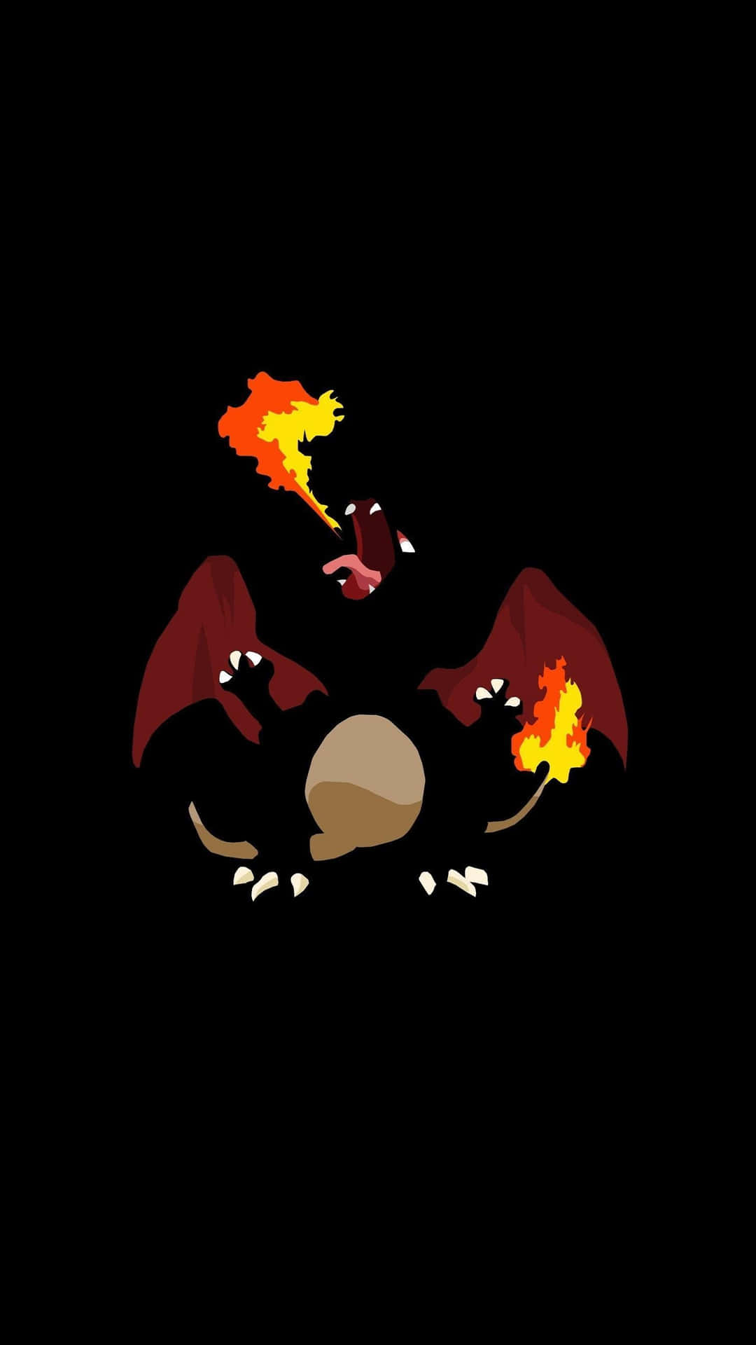 A Dragon With Fire On Its Back Background