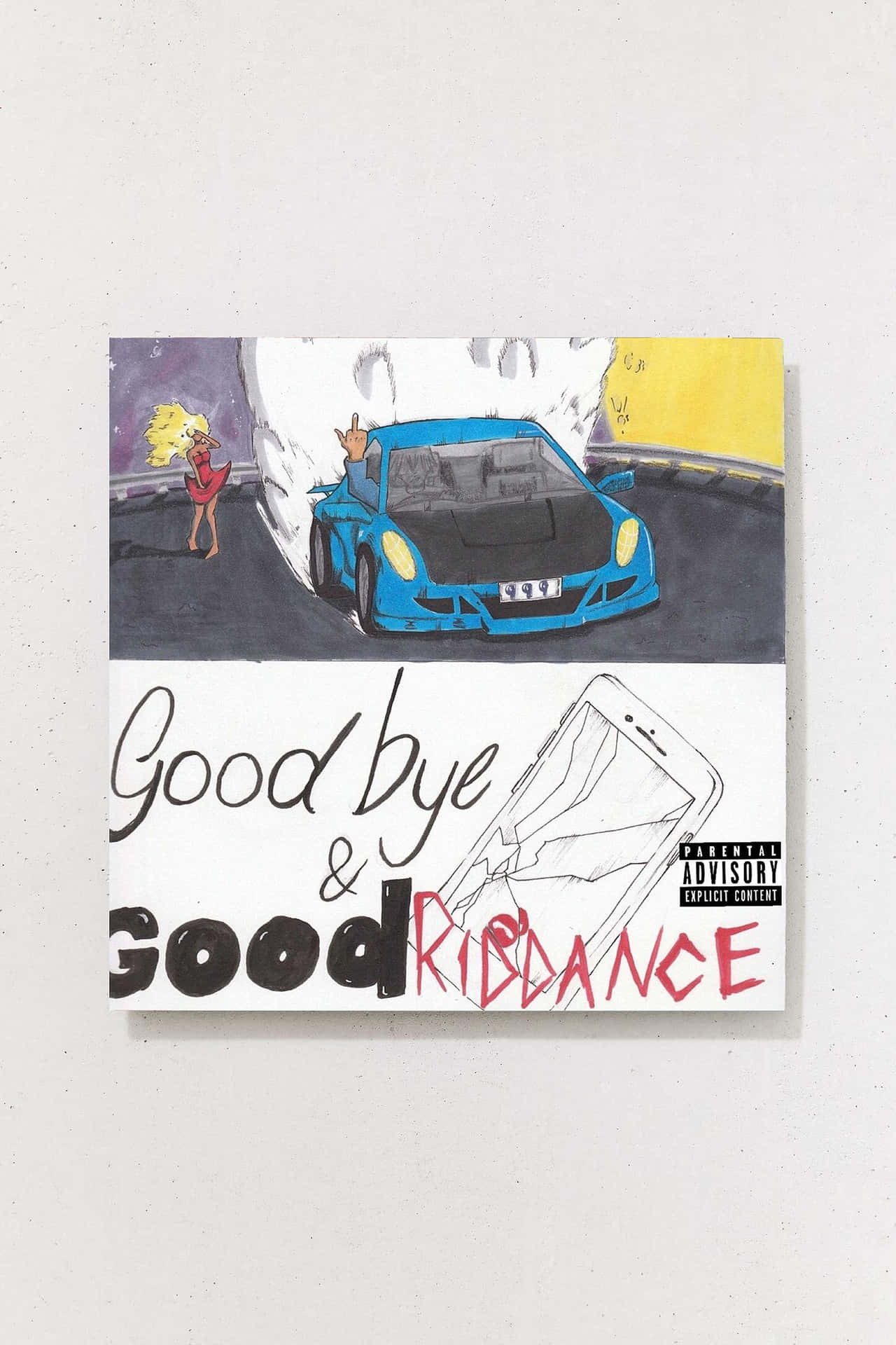 A Drawing Of A Car With The Words Good Bye And Good Ridance Background