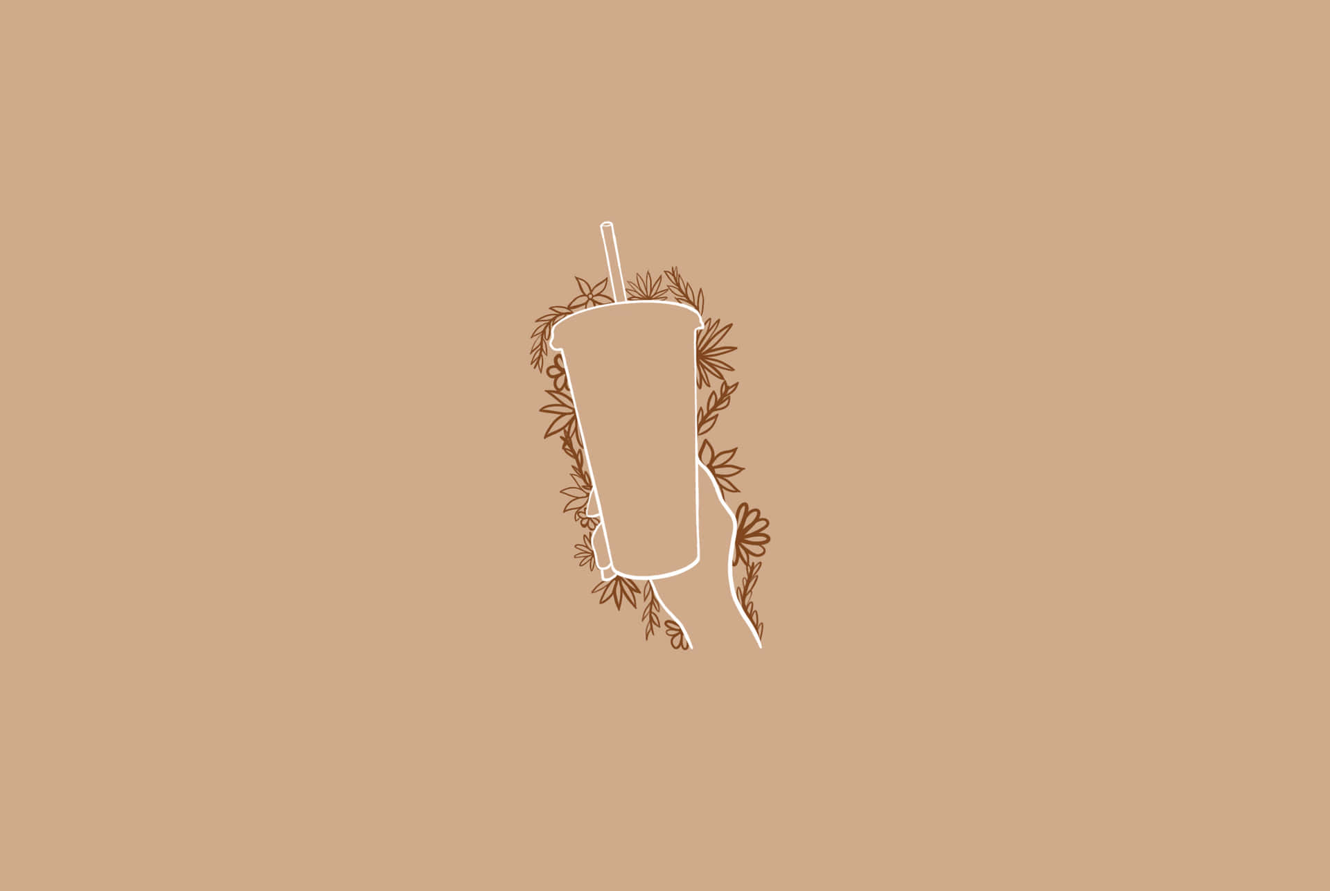 A Drawing Of A Hot Dog On A Brown Background Background