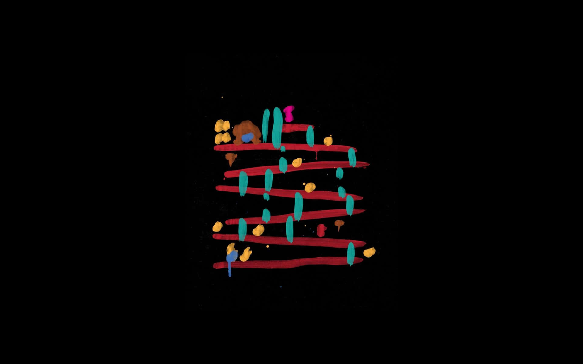 A Drawing Of A Tree With Colorful Birds On It