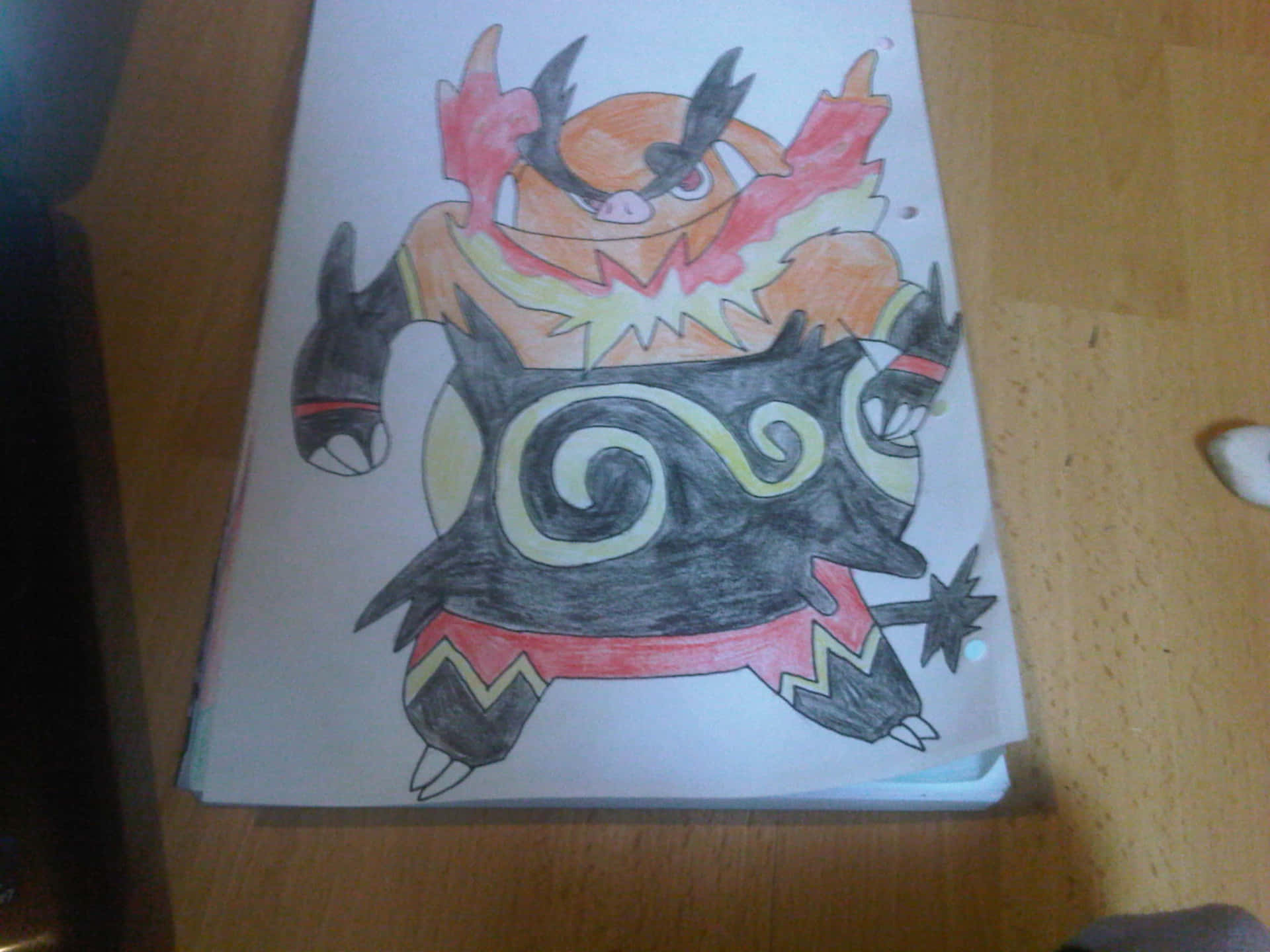 A Drawing Of Emboar's Image Background