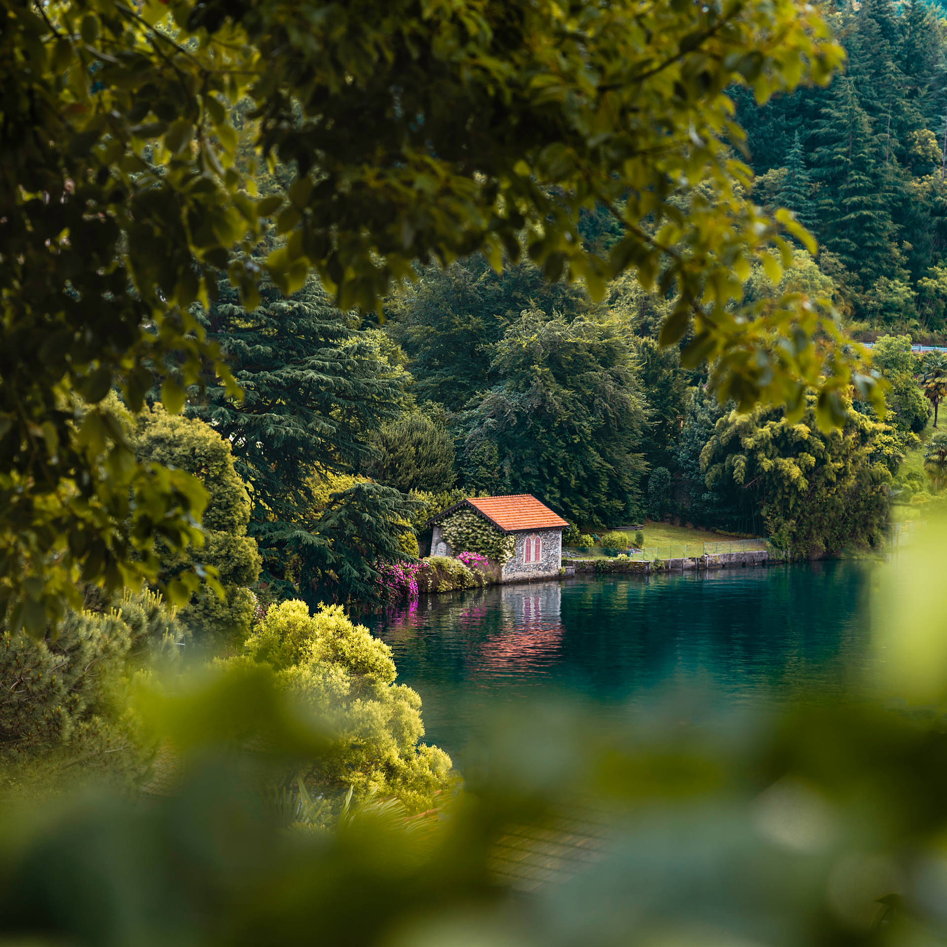 A Dream Lakeside Retreat Background