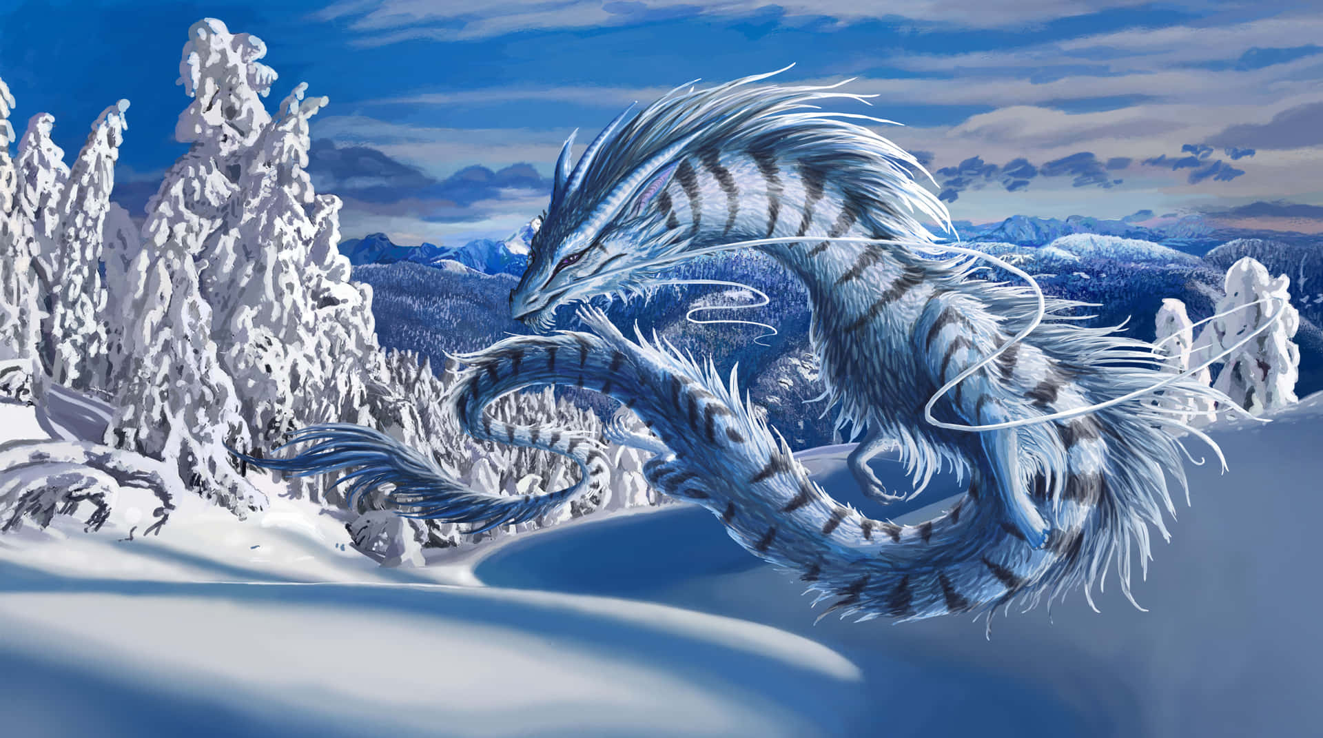 A Dream Of A Mythical Dragon Background