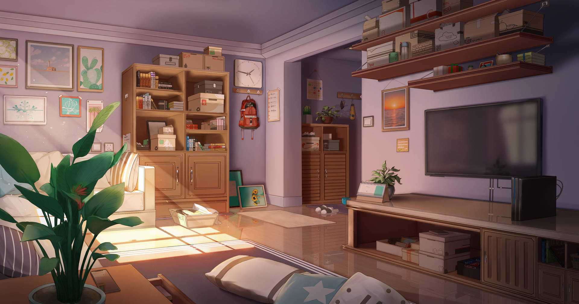 A Dreamy Anime-inspired Bedroom Background