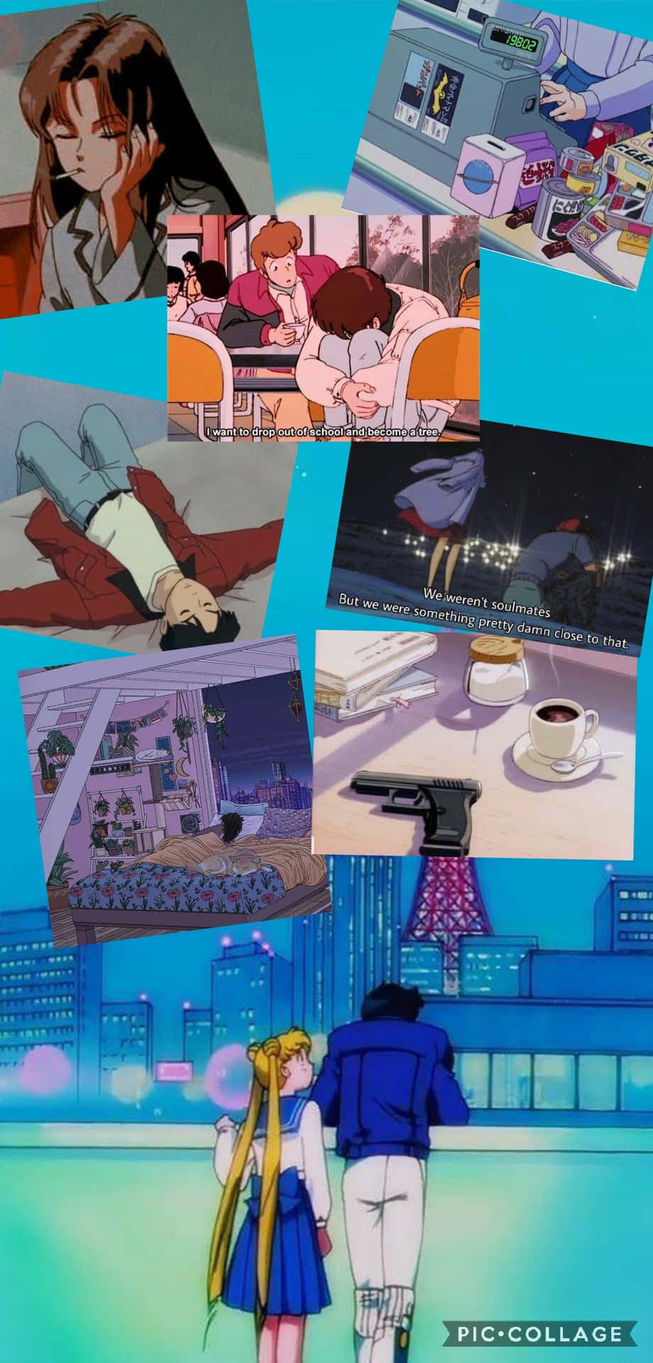 A Dreamy Girl's View Of 90s Anime Aesthetic Background