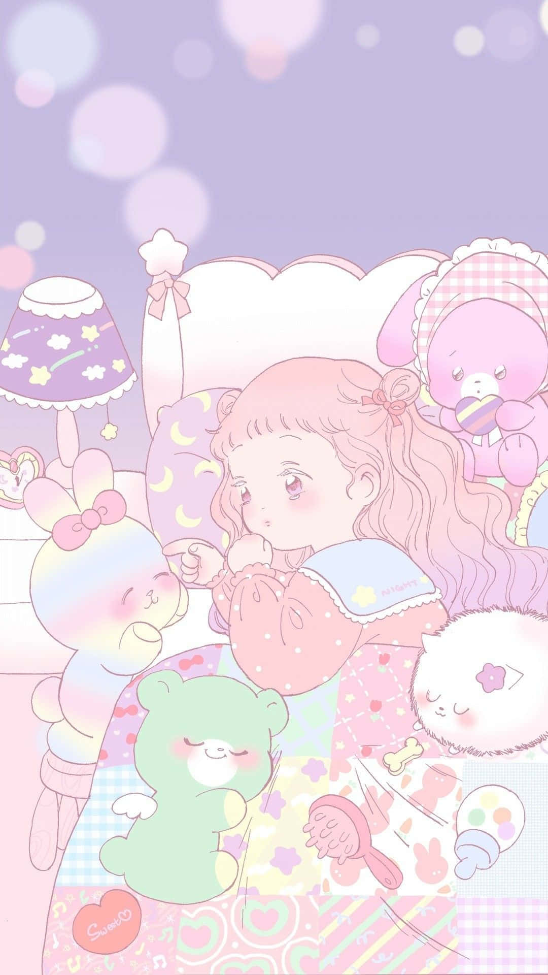 A Dreamy Pastel Pink Aesthetic With A Magical Anime Flair Background