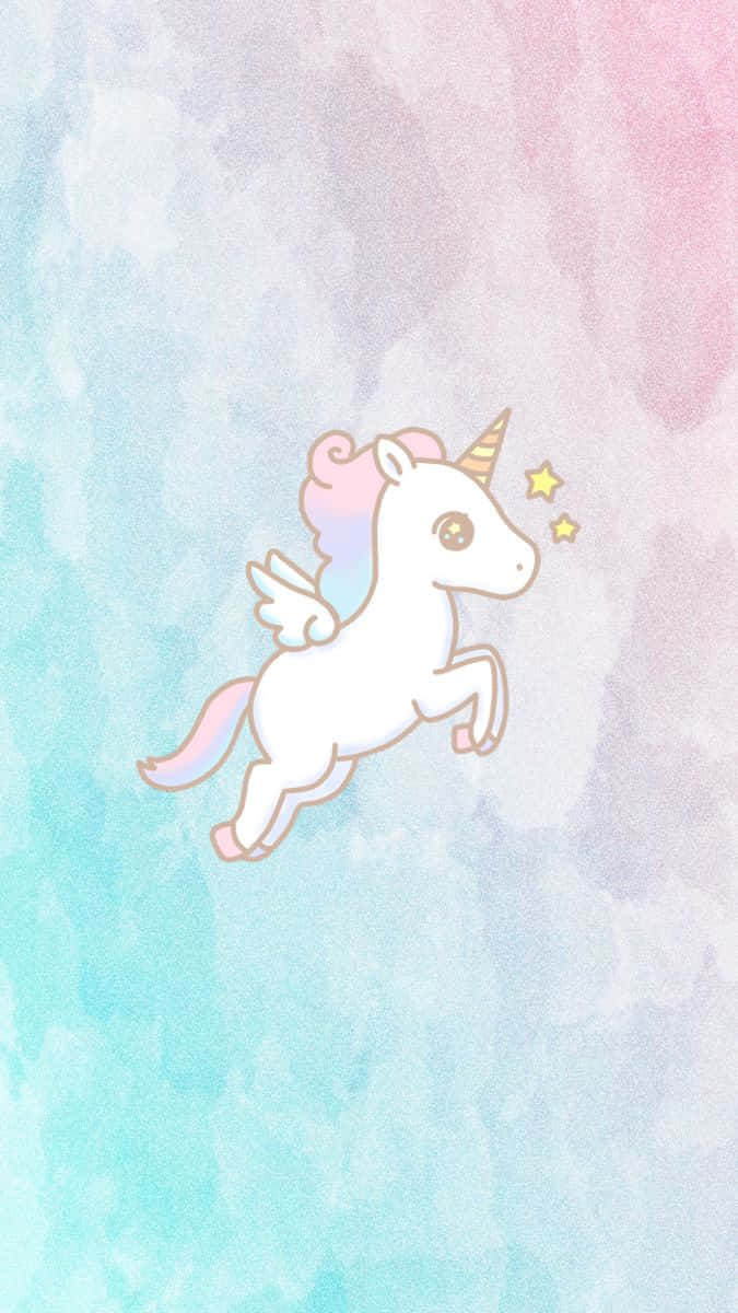 A Dreamy Pastel Unicorn Flying Background