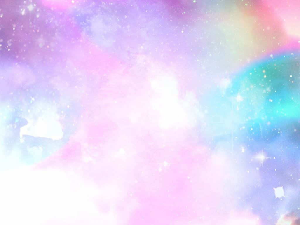 A Dreamy Pastel Wonder, Filled With Stars And Galaxies Background