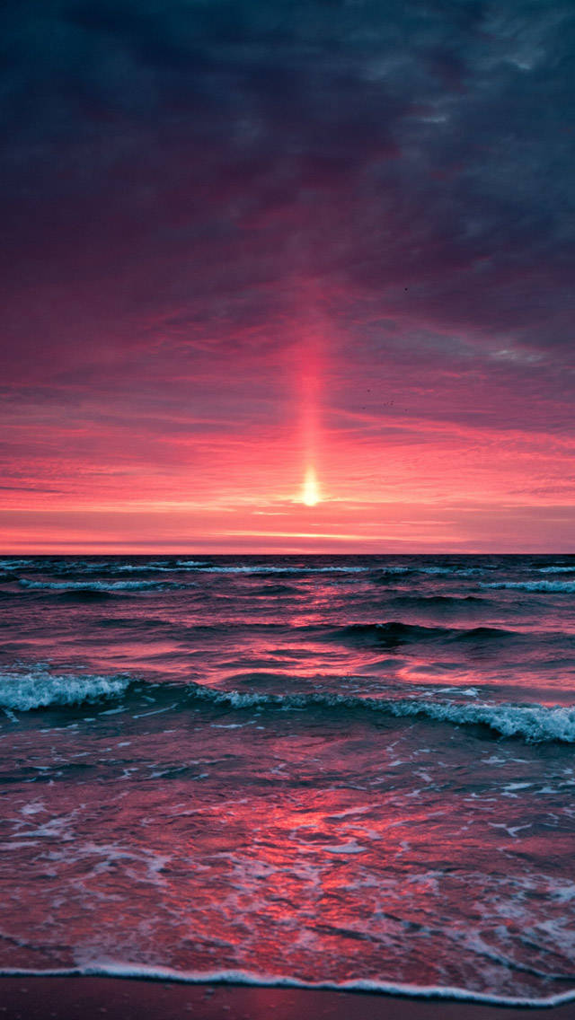 A Dreamy, Pink Sunset For Your Iphone Background