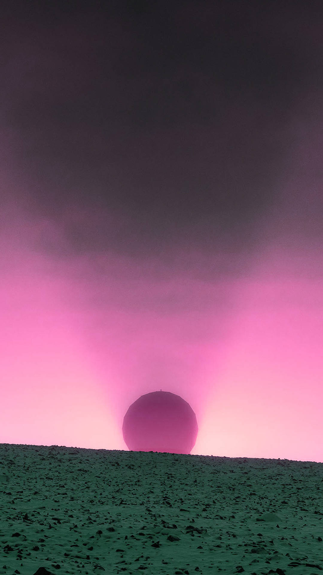 A Dreamy Pink Sunset On An Iphone Background