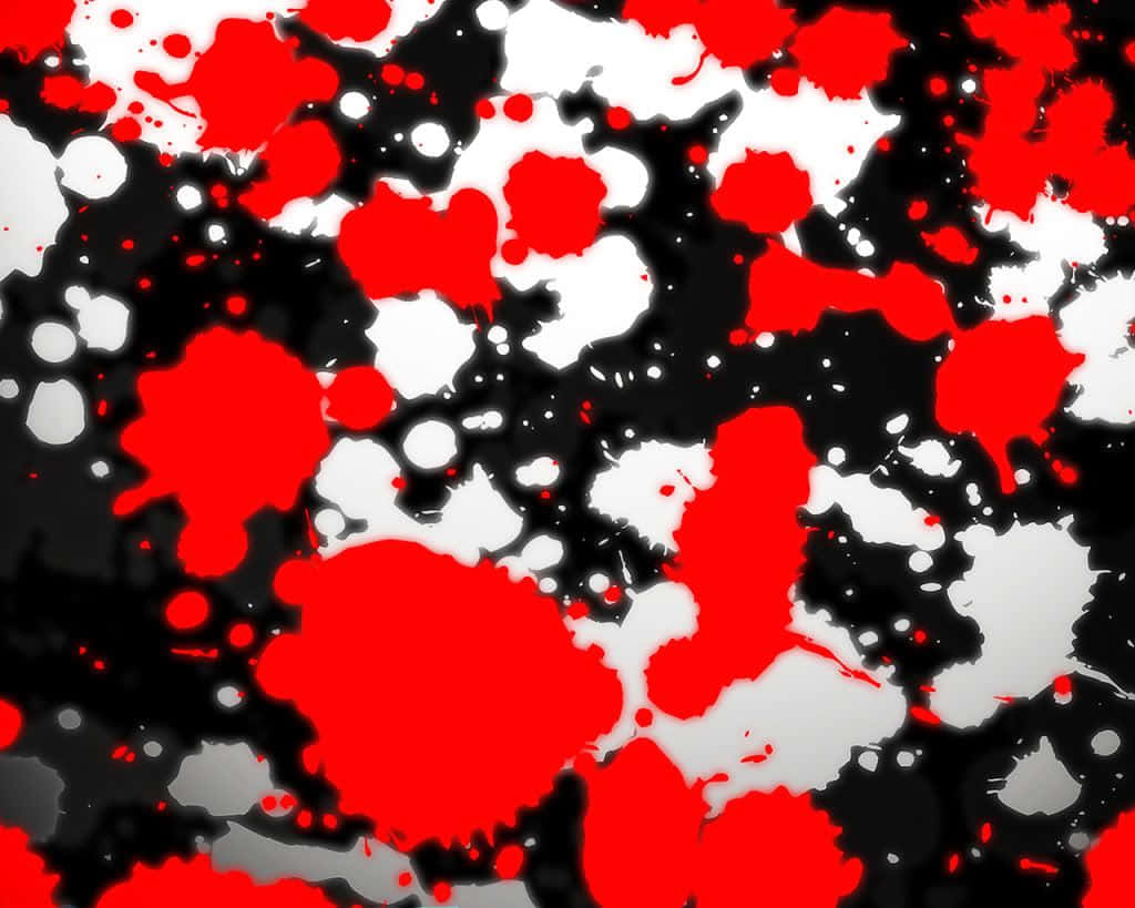 A Dynamic Duo Of Coloring And Patterns In Red, White, And Black Abstract.