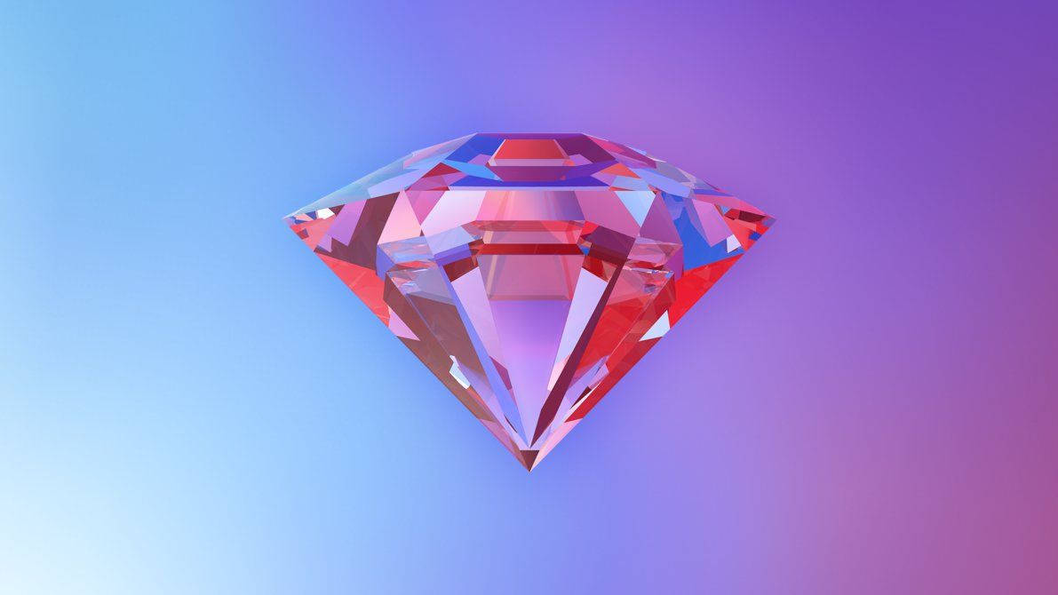 A Fabulous Diamond With Beautiful Low-poly Design Background