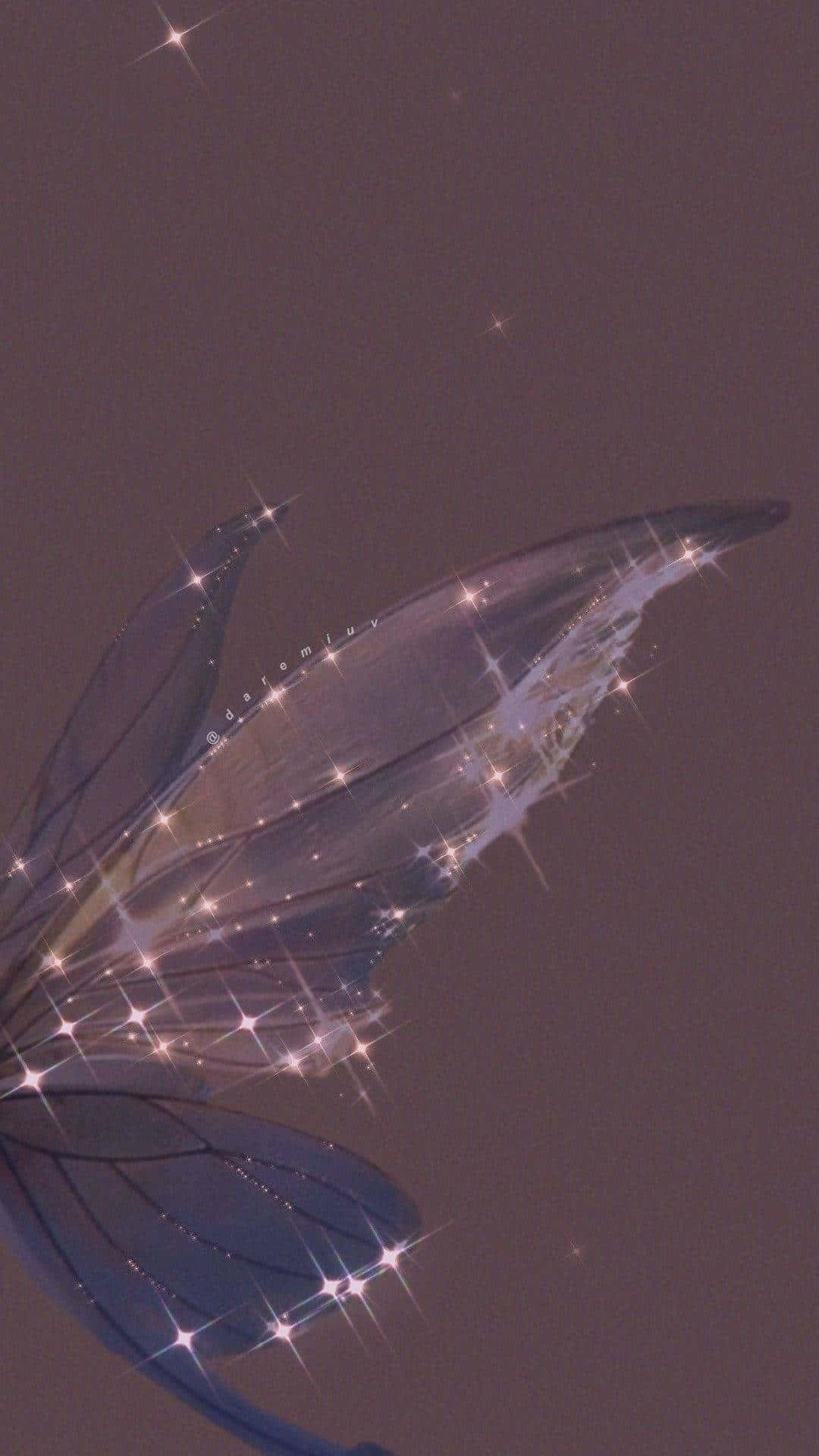 A Fairy Wing With Stars On It Background