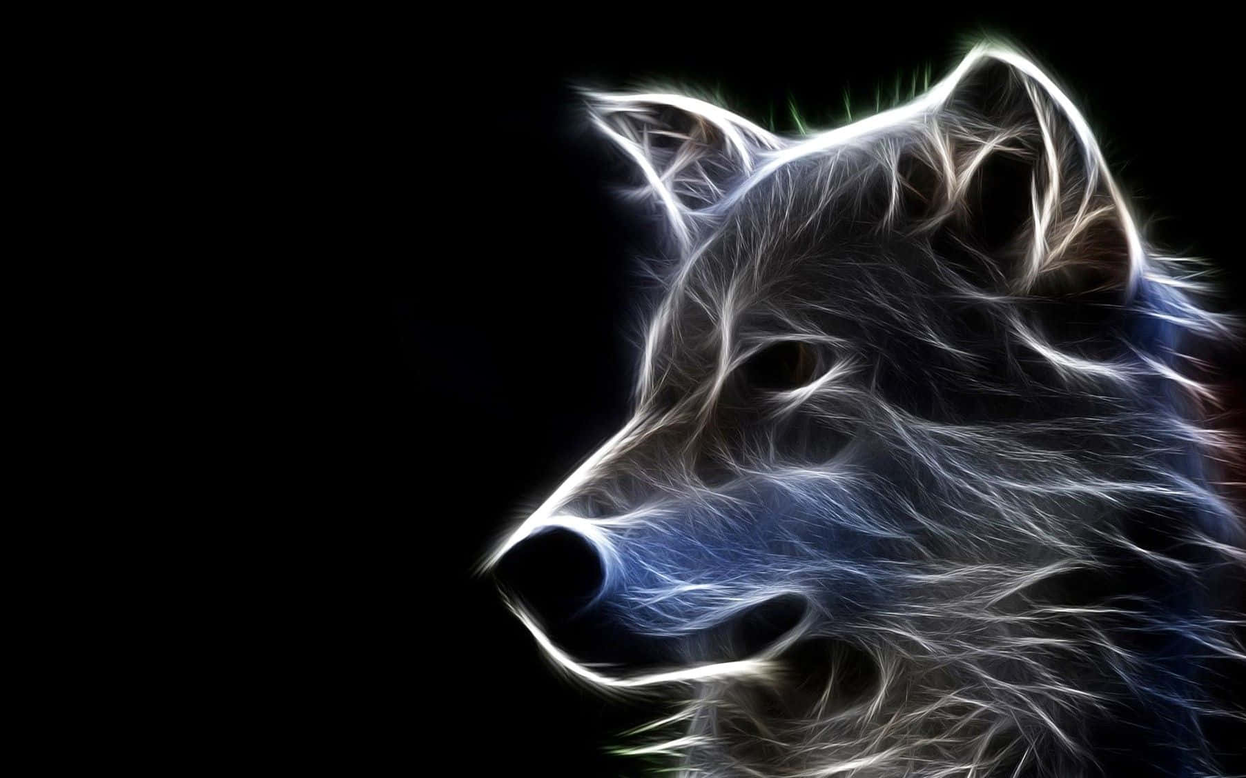 A Fantastical Snapshot Into The Magical World Of Anime Wolf Art Background