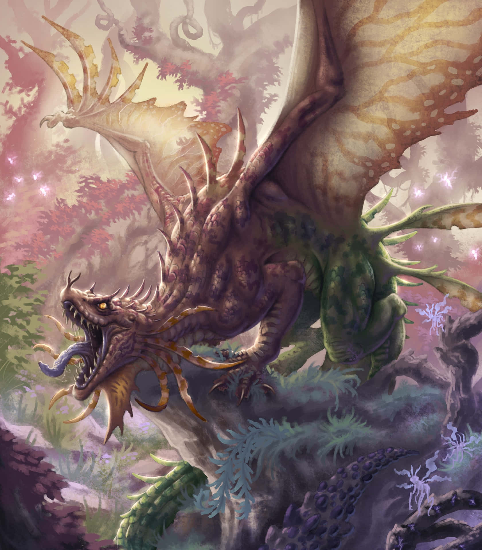 A Fantasyland Awaits With This Majestic Mythical Dragon Background