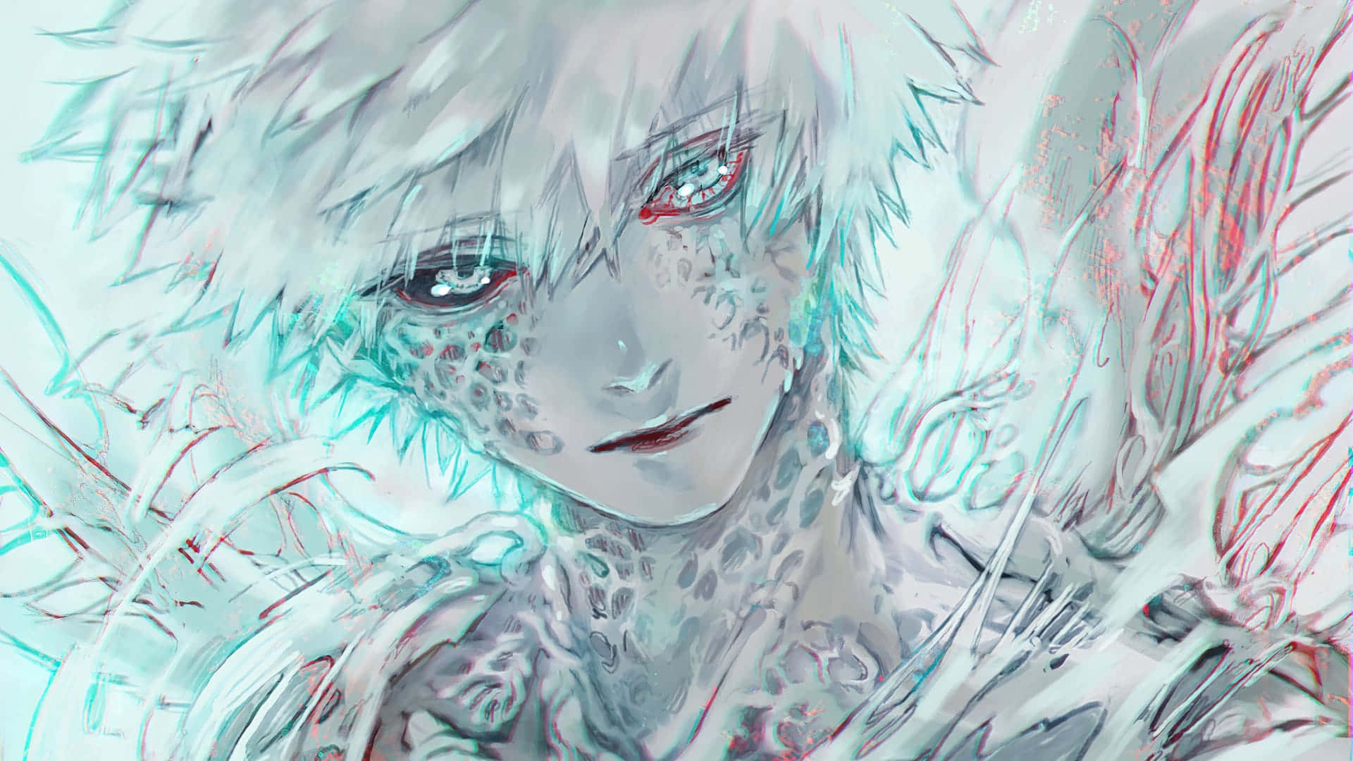 A Female Anime Character Wearing A Red Dress